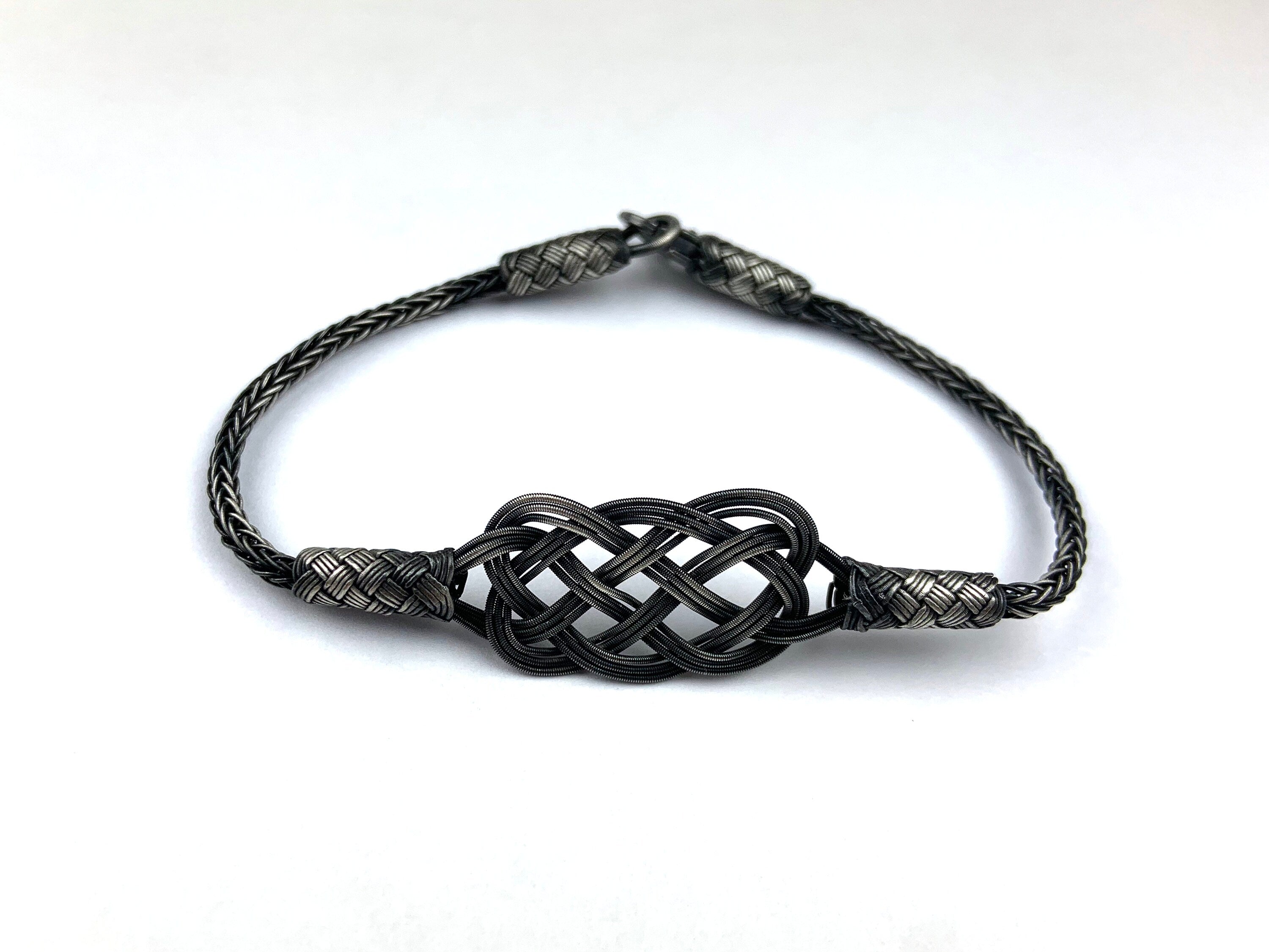 Handmade Black Braided Infinity Knot Bracelet