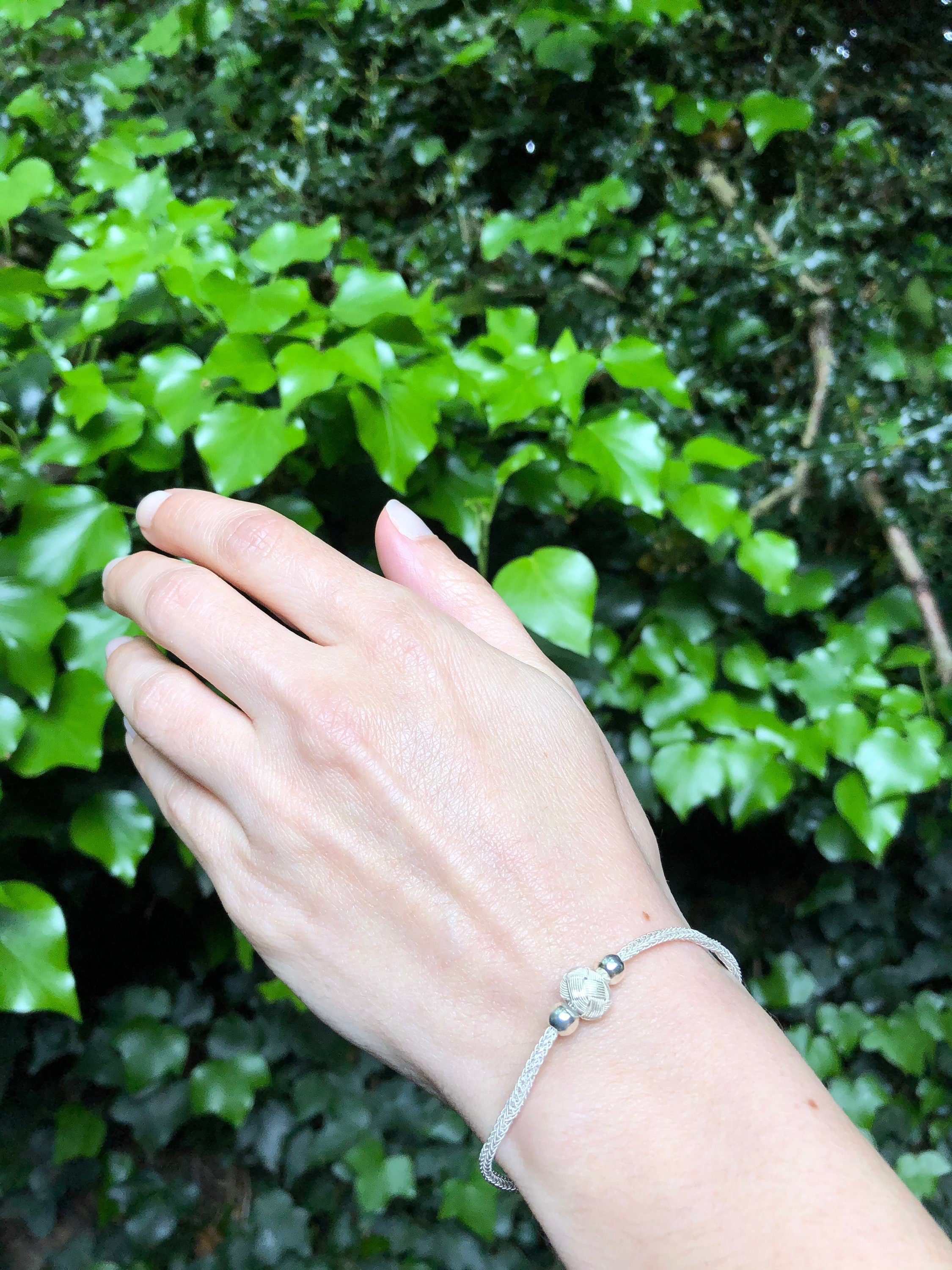 Silver Braided Bracelet For Women