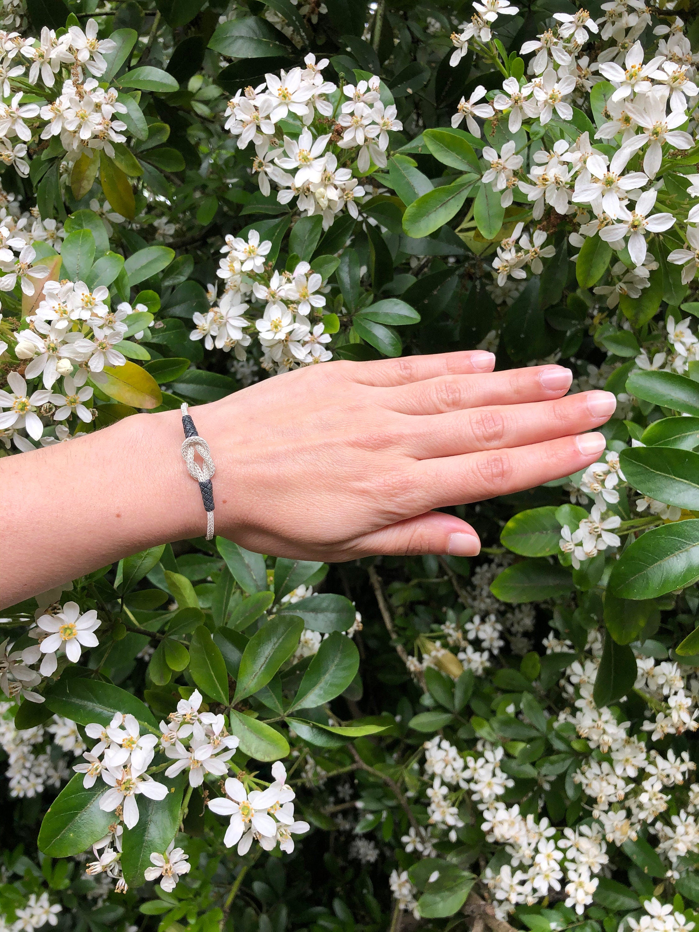 WOVEN BRAIDED Pure Silver BRACELET, Wonderful Thin Bracelet, Best Gift for her, Two Toned Bracelet, Birthday Gift