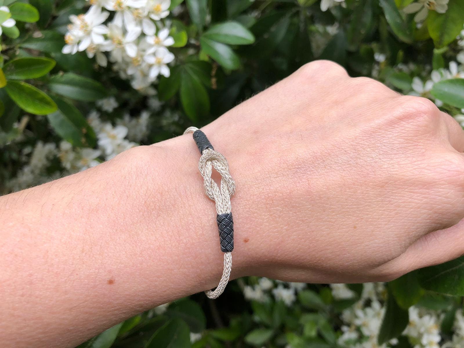 WOVEN BRAIDED Pure Silver BRACELET, Wonderful Thin Bracelet, Best Gift for her, Two Toned Bracelet, Birthday Gift
