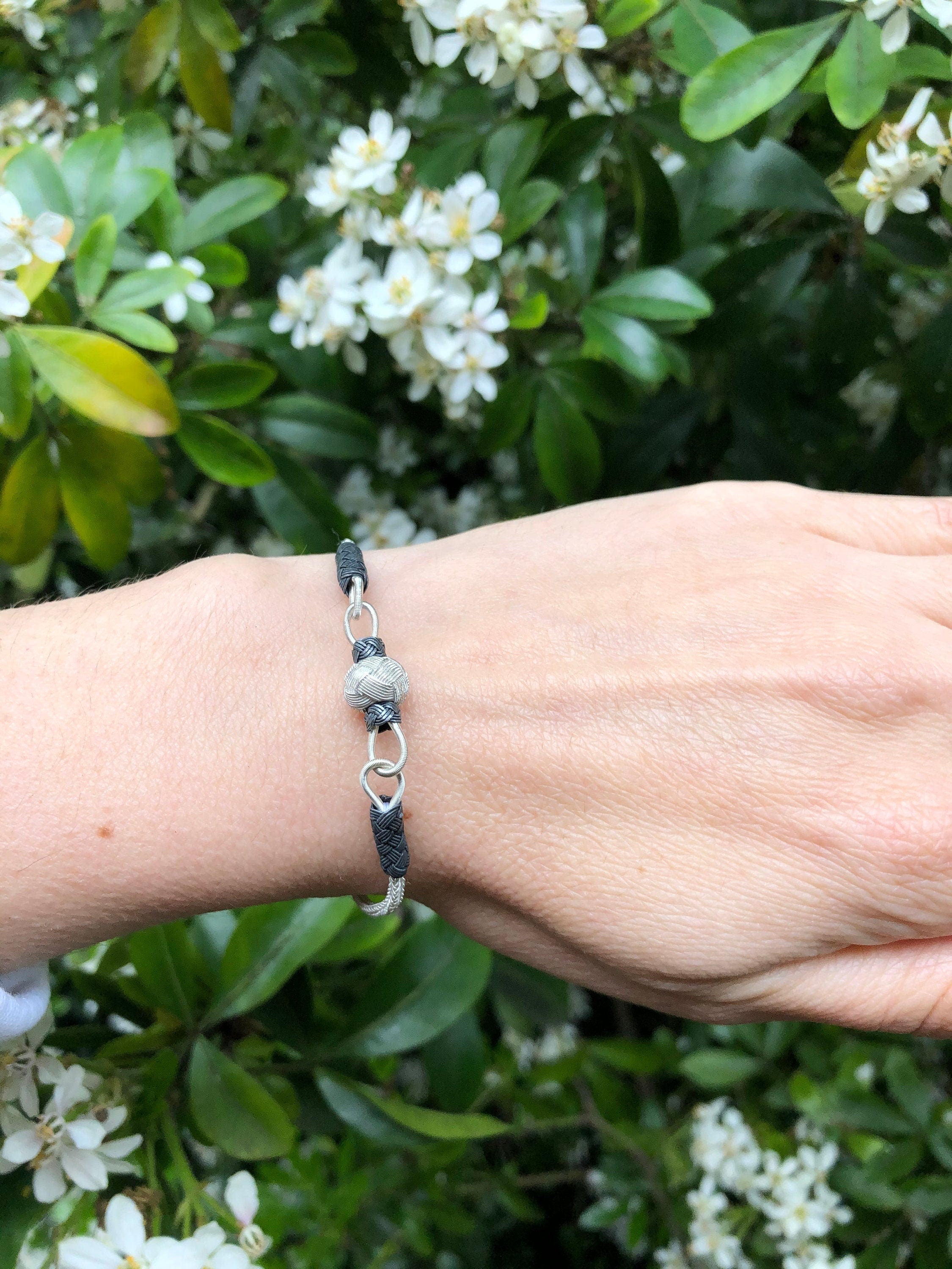 Elegant Two-Toned Charm Bracelet for Mother's Day