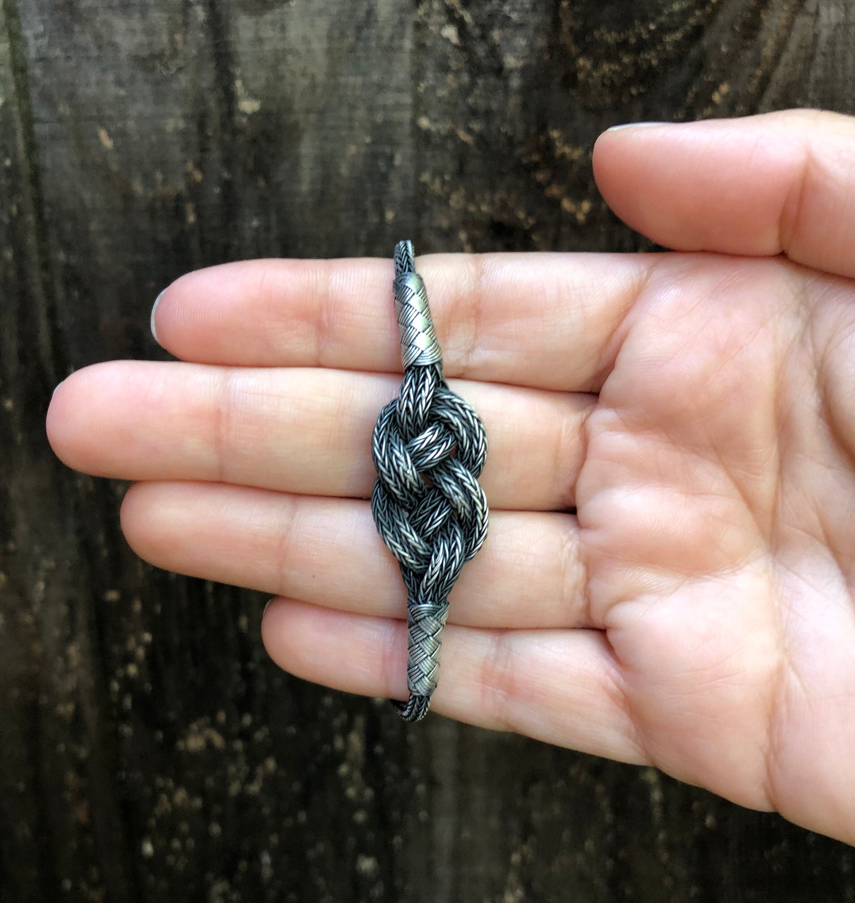 Sterling Silver Infinity Knot Braided Bracelet