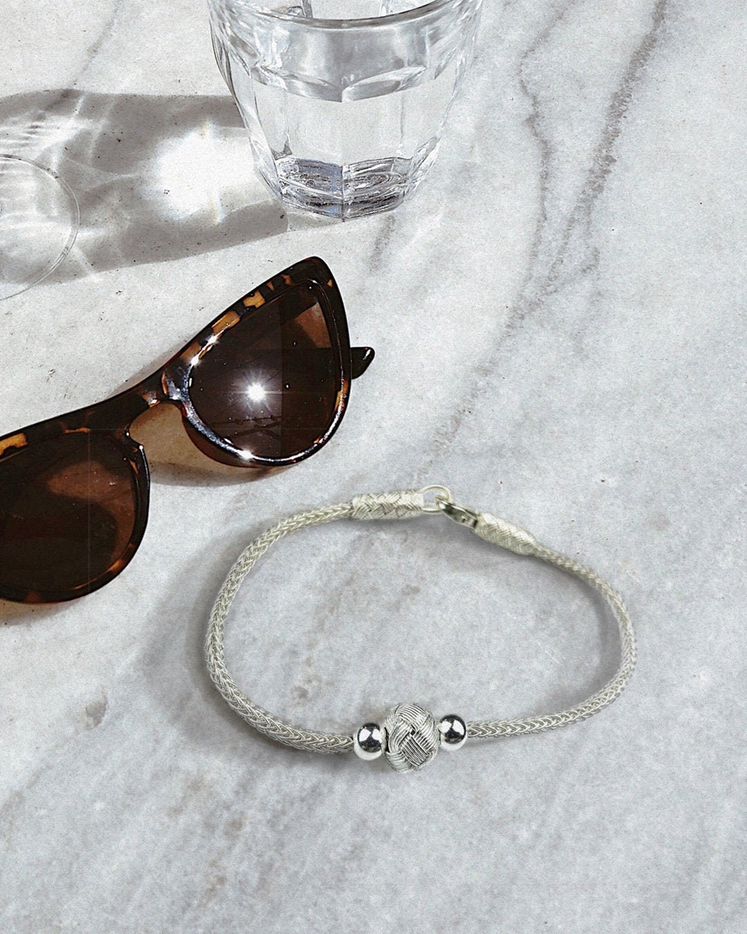 Charming SILVER BRAIDED BRACELET for Women, Handmade Wire Bracelet, Unique Design Bracelet, Anniversary Gift available at Moyoni Design