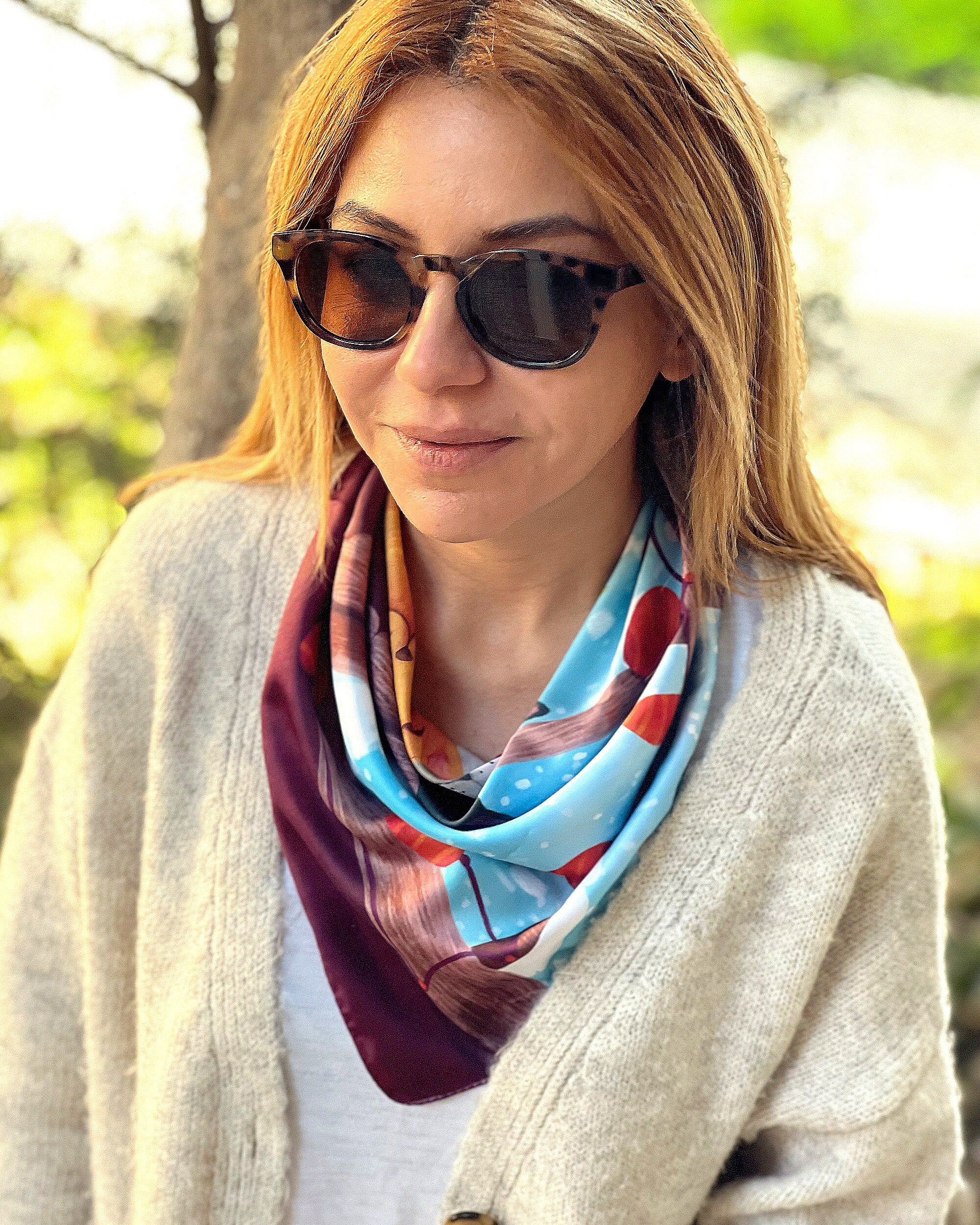 Get your loved one the best gift of the year with a hand-painted CAT Pattern Satin Scarf. Made from the finest quality materials, this scarf is perfect for women of all ages.