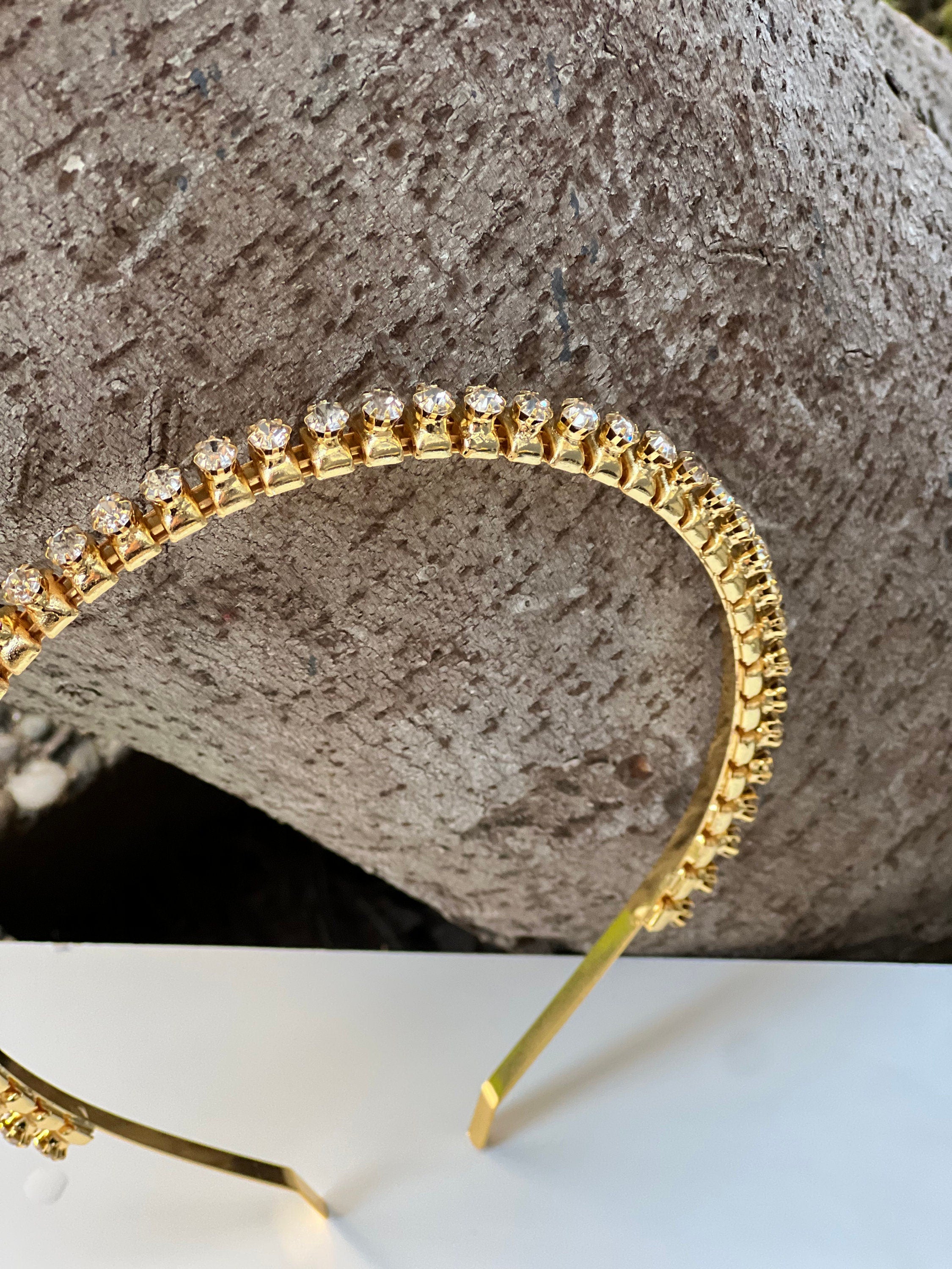 Golden Romance Headband: Boho Bridal Headband For Elegance Wedding Day