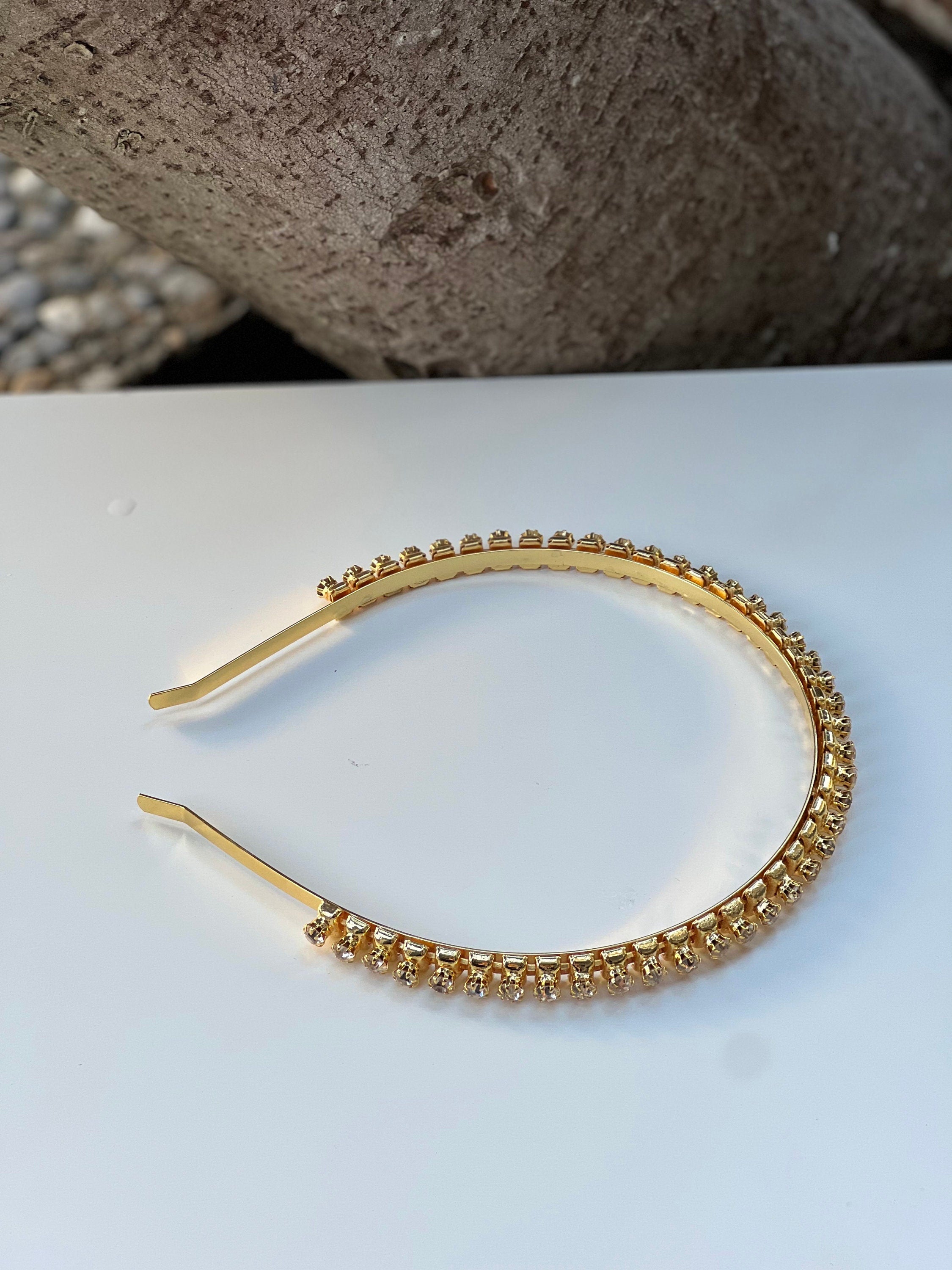 Golden Romance Headband: Boho Bridal Headband For Elegance Wedding Day