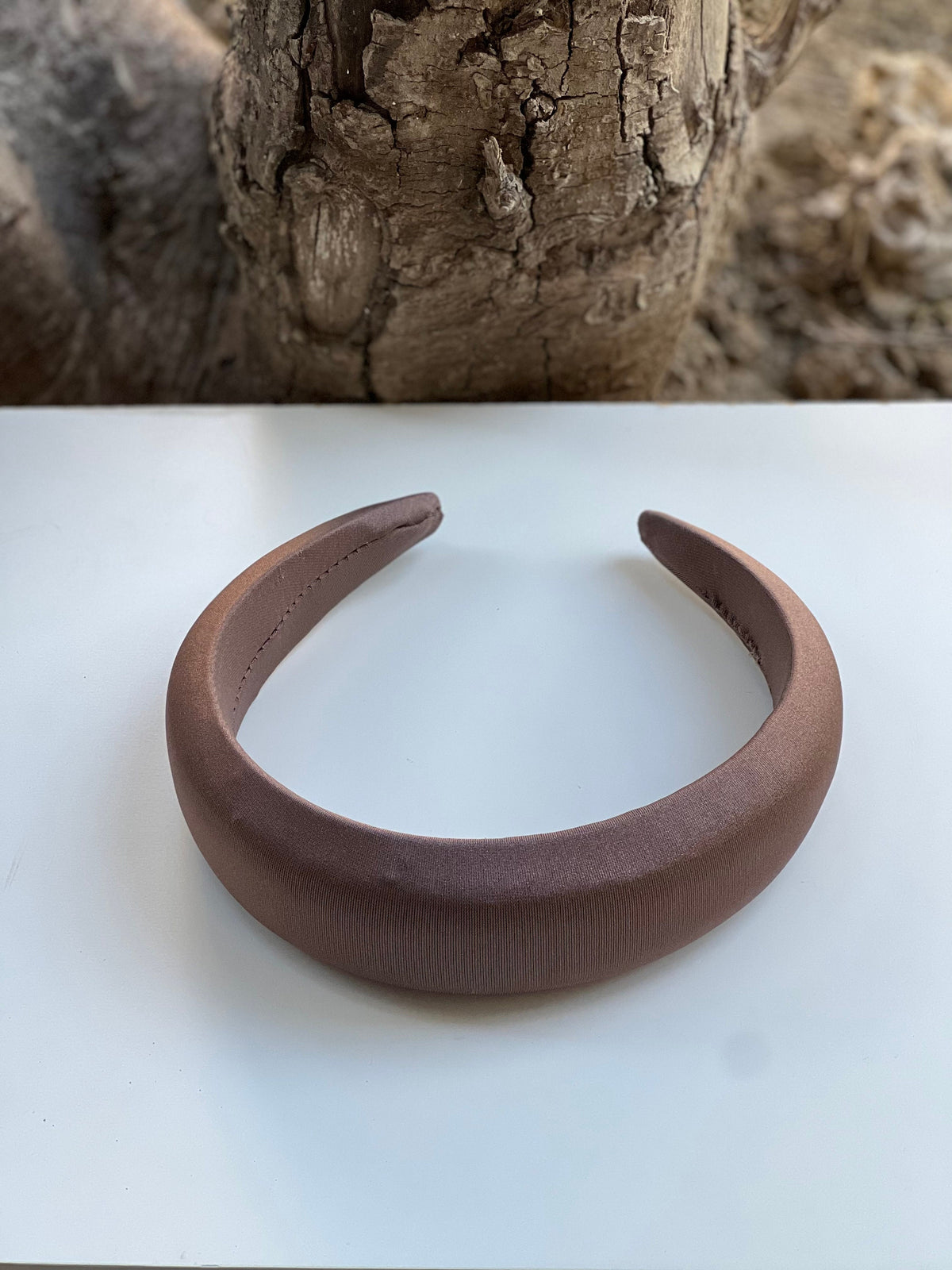 Experience the perfect balance of comfort and fashion with our Mink Color Padded Satin Headband.