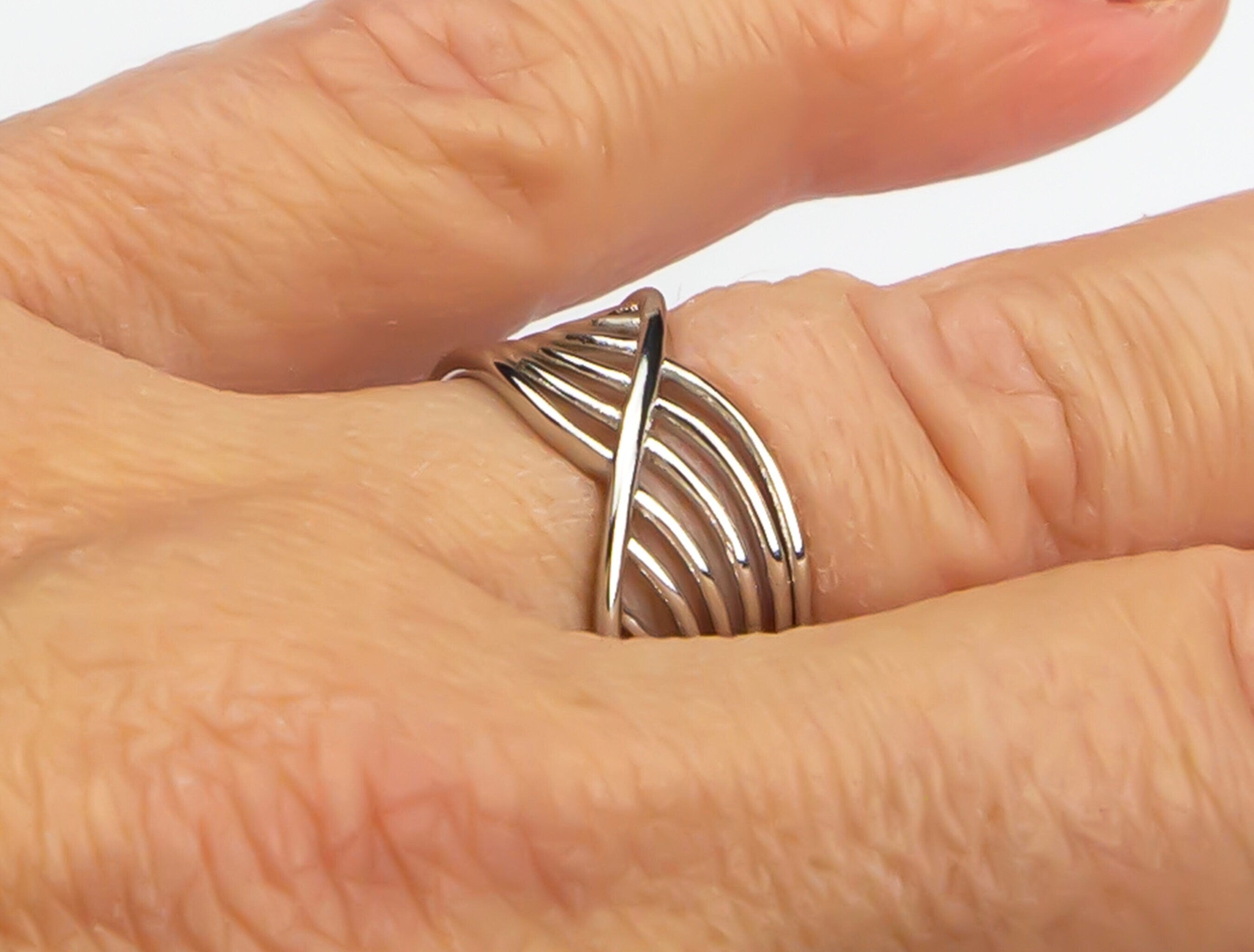 Chunky Sterling Silver Ring for Women | Adjustable Boho Thumb Ring | Minimalist Statement Jewelry | Perfect Christmas Gift