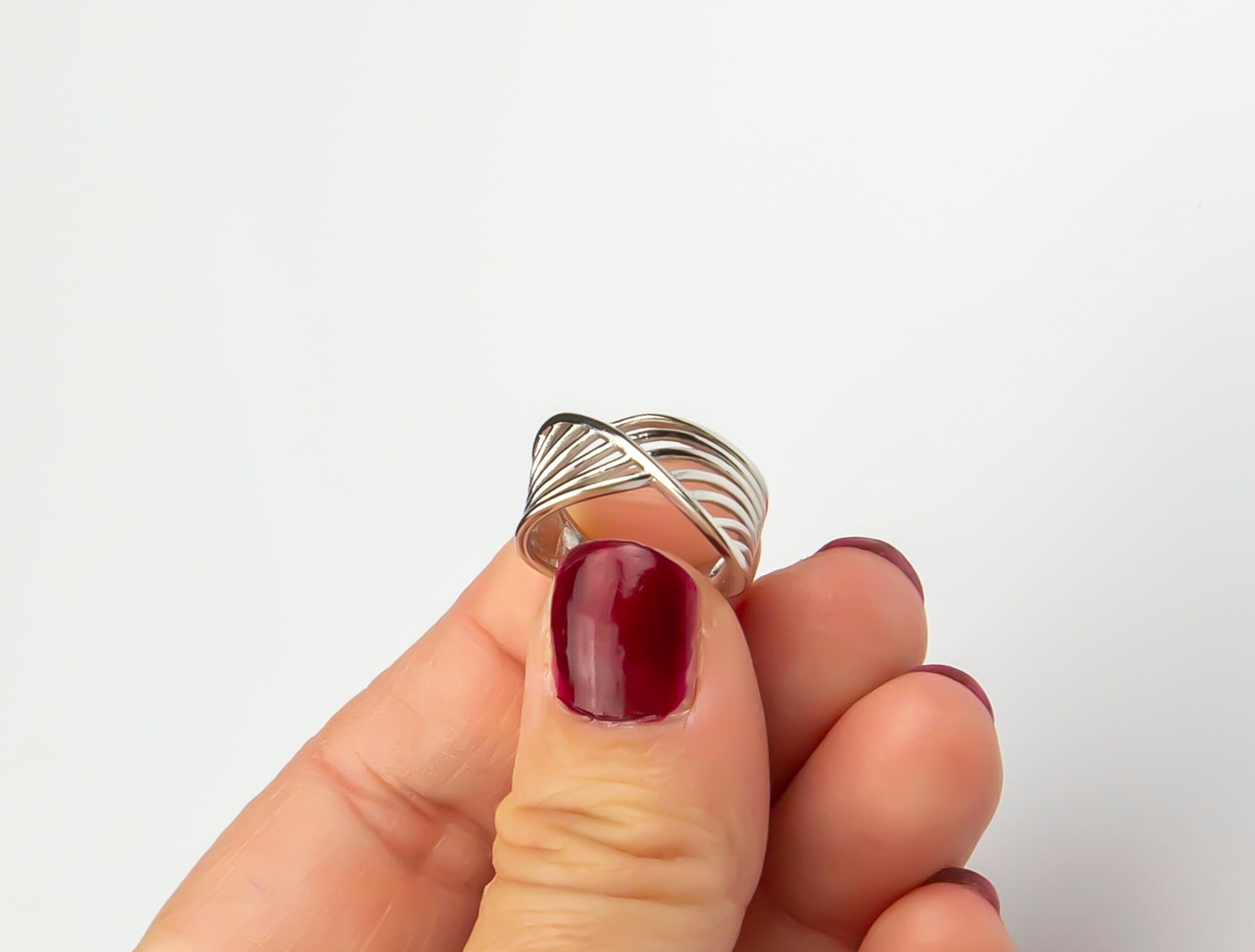 Chunky Sterling Silver Ring for Women | Adjustable Boho Thumb Ring | Minimalist Statement Jewelry | Perfect Christmas Gift