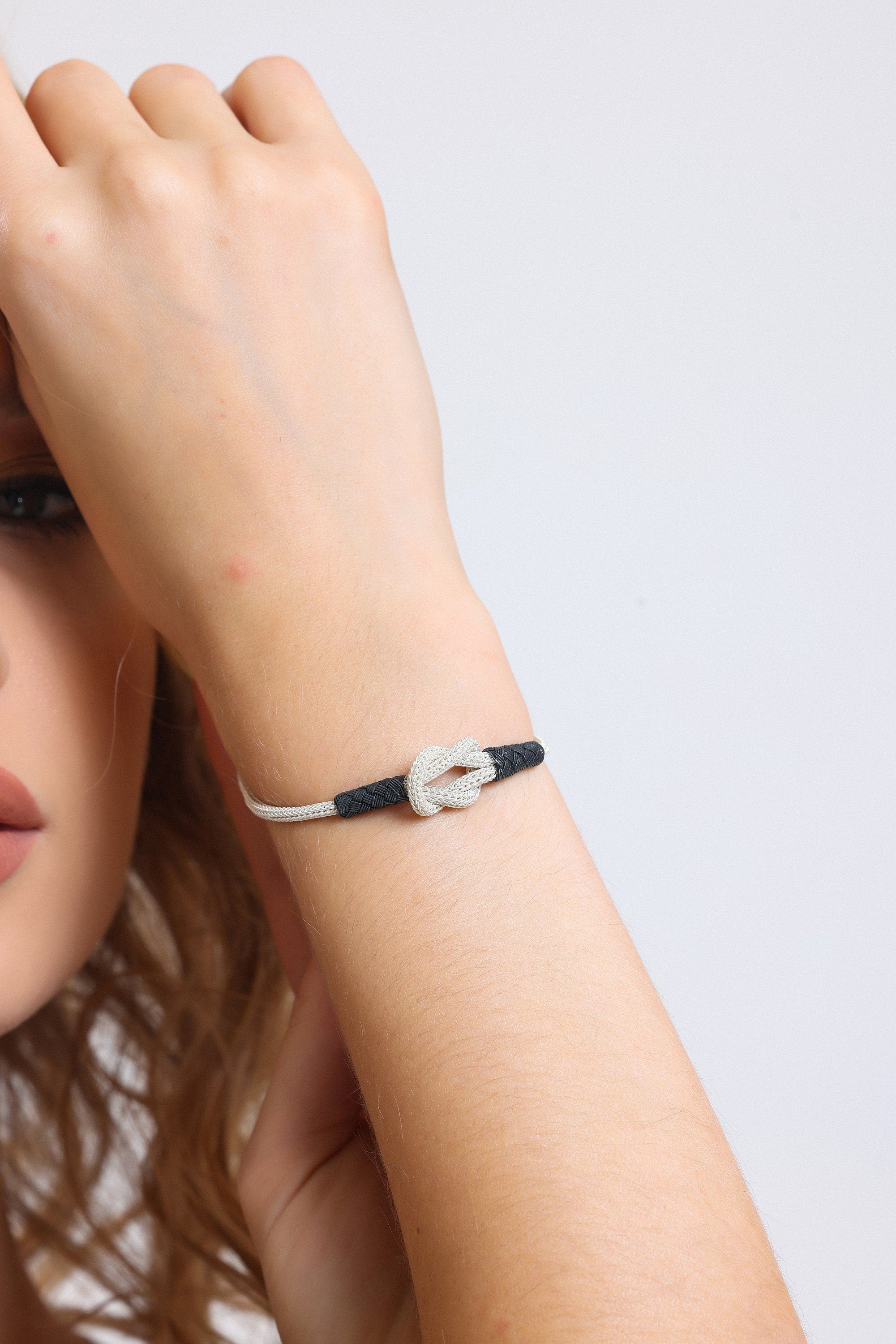 WOVEN BRAIDED Pure Silver BRACELET, Wonderful Thin Bracelet, Best Gift for her, Two Toned Bracelet, Birthday Gift