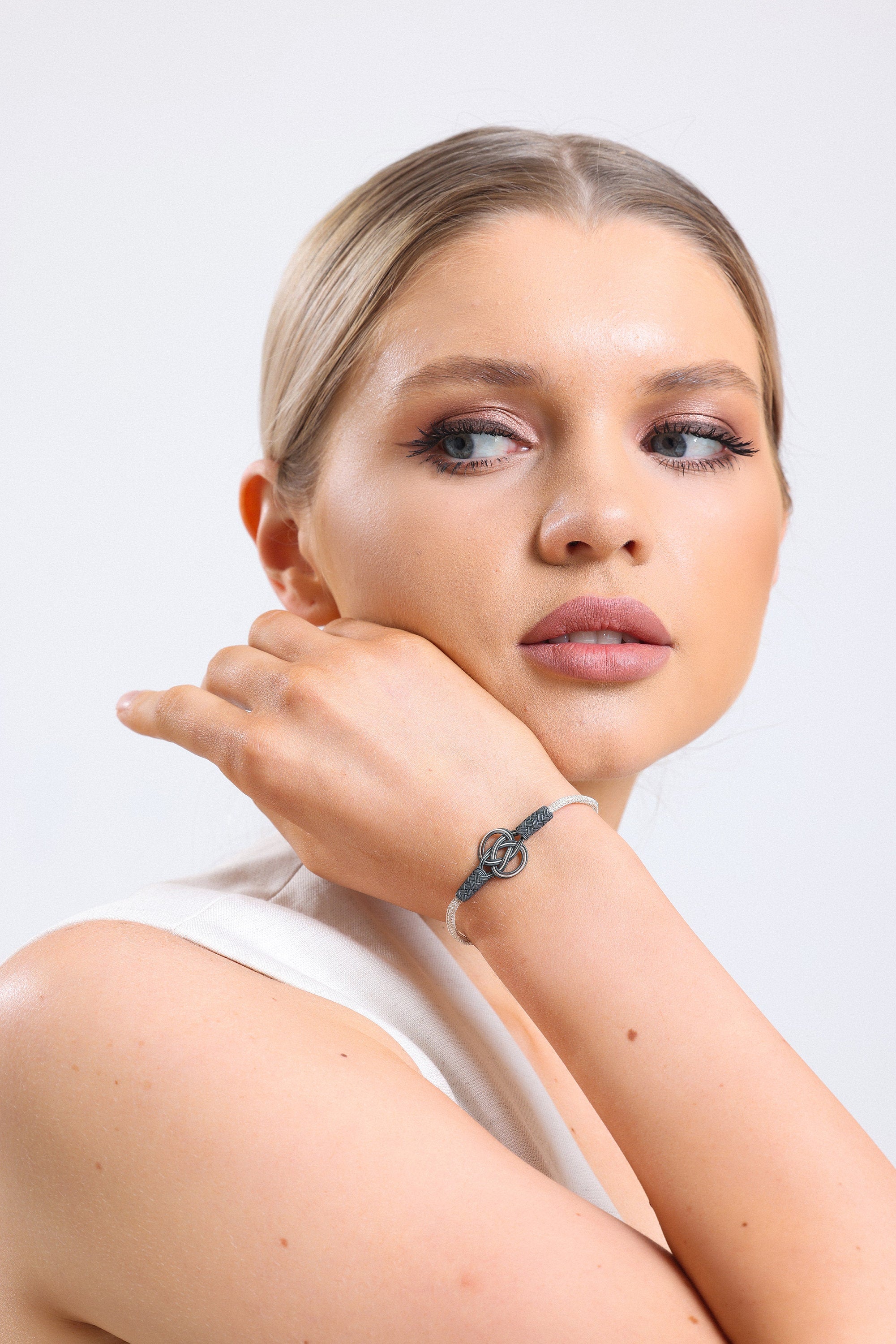 Exquisite THIN SILVER BRACELET, Custom Size Armlet, Braided Bracelet, Kazaziye Art Bangle, Silver Wire Bracelet, Unisex Silver Braided Bracelet available at Moyoni Design