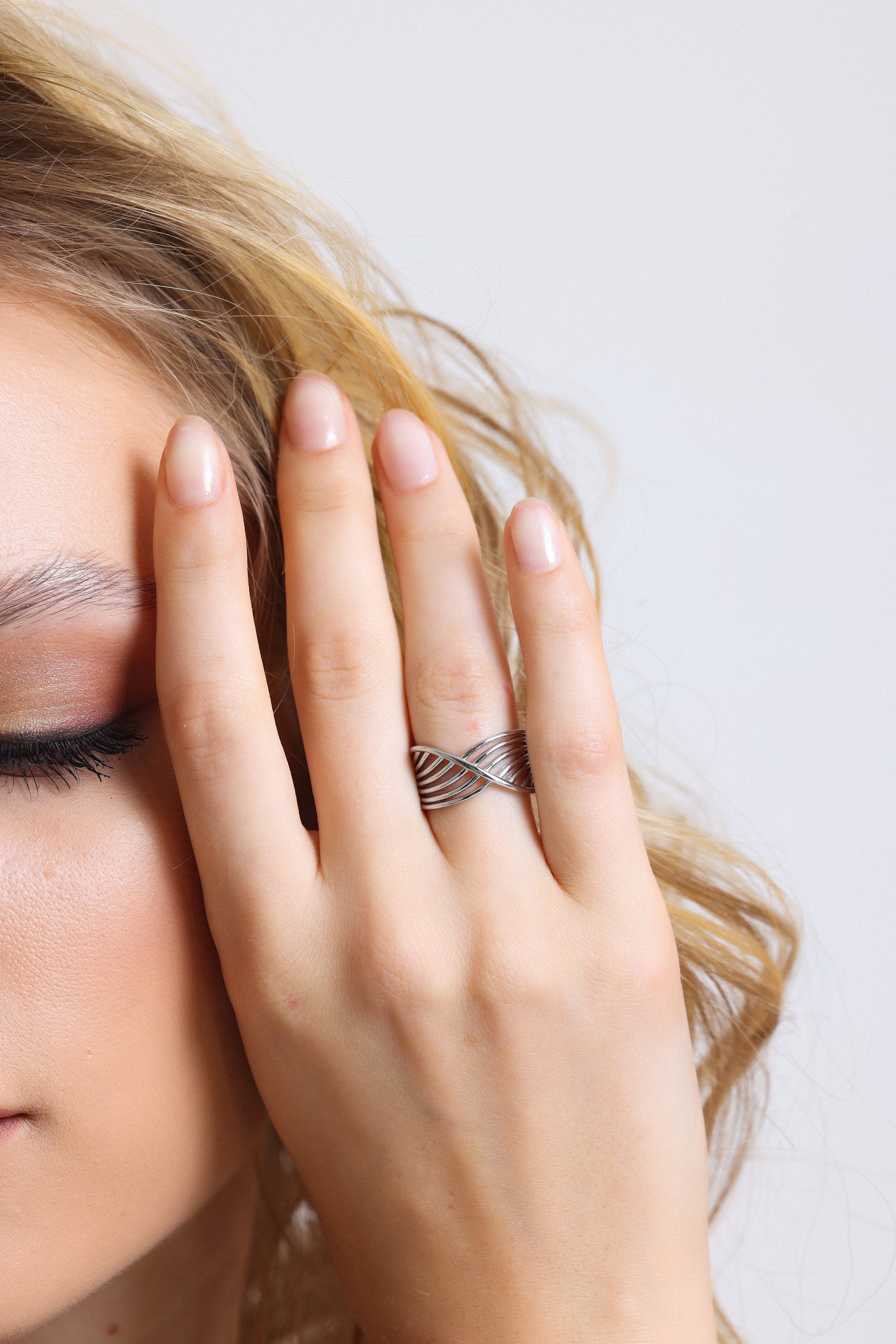 Chunky Sterling Silver Ring for Women | Adjustable Boho Thumb Ring | Minimalist Statement Jewelry | Perfect Christmas Gift