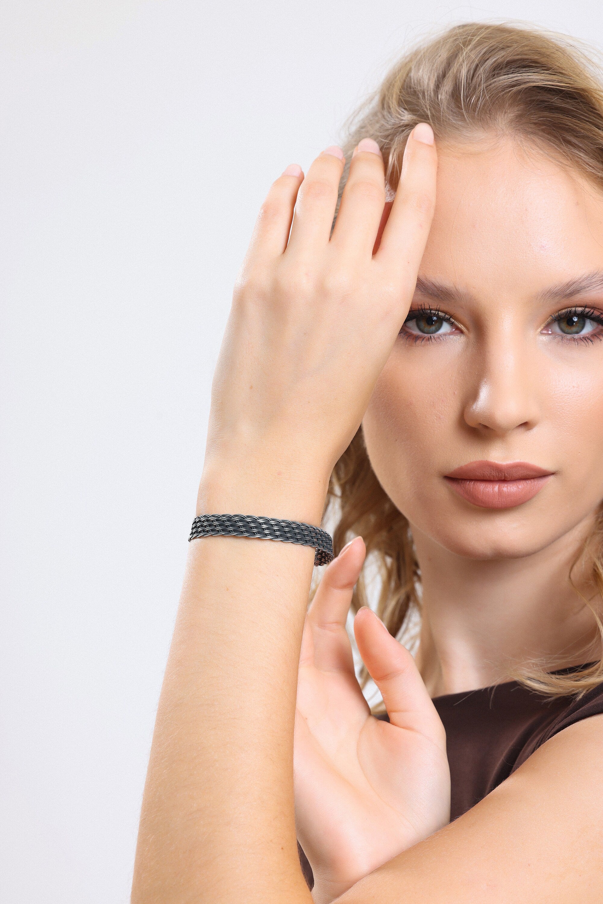 Men's Braided Silver Bracelet