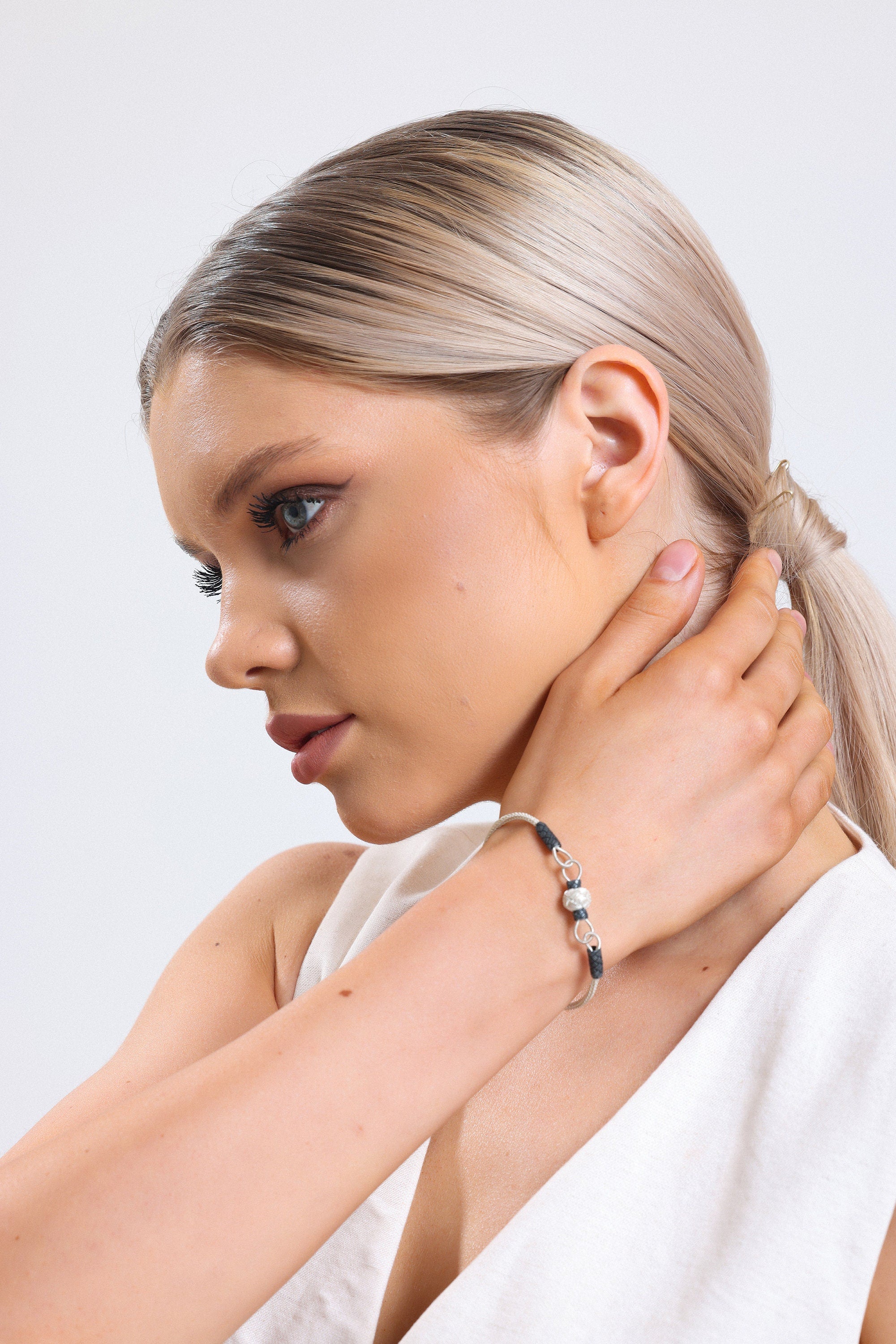 Elegant Two-Toned Charm Bracelet for Mother's Day