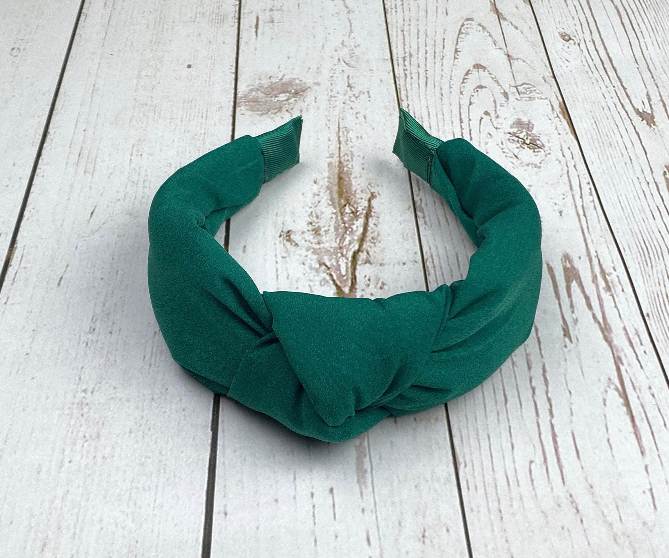 High-Quality Emerald Green Knotted Headband for Women - A Classic and Fashionable Hair Accessory available at Moyoni Design