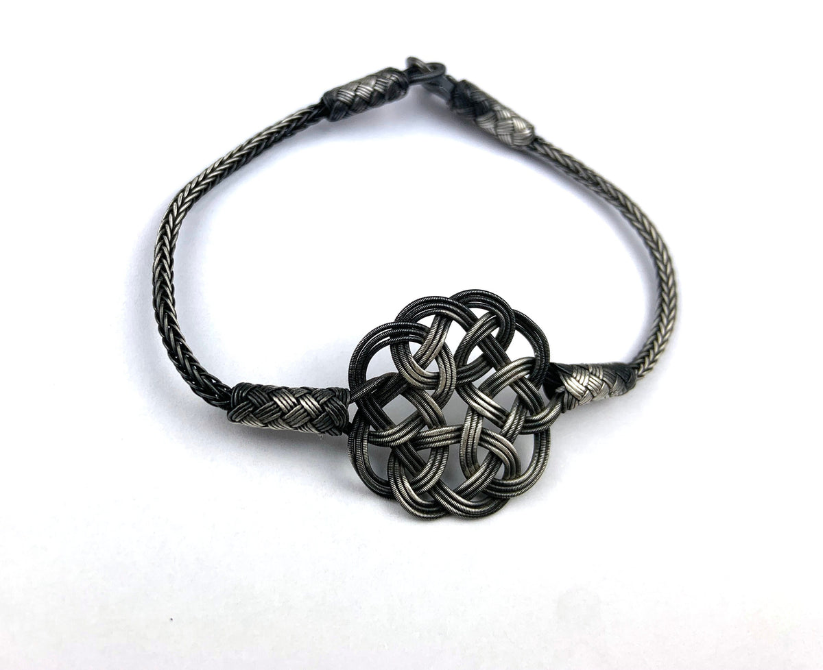 Stylish WOVEN SILVER BRACELET, Wonderful Gift, Thin Silver Bracelet, Women Wire Bracelet available at Moyoni Design