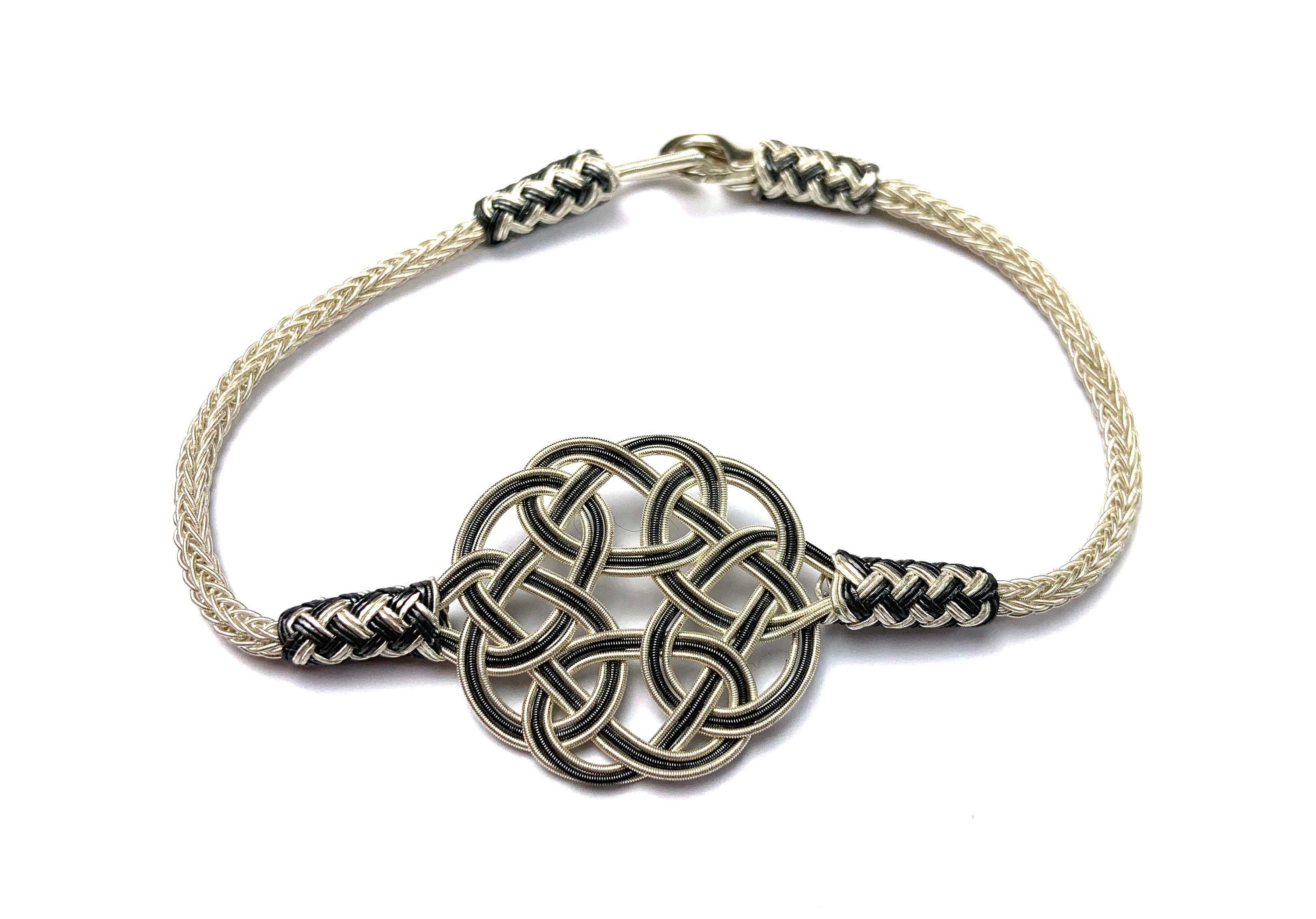 Beautiful Celtic Knot Braided Bracelet - Elegant Handcrafted Silver Accessory Wonderful Gift available at Moyoni Design