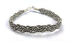 Beautiful Unisex Silver WOVEN BRACELET, Wonderful Gift Idea, Braided Sterling Silver Chain Bracelet available at Moyoni Design