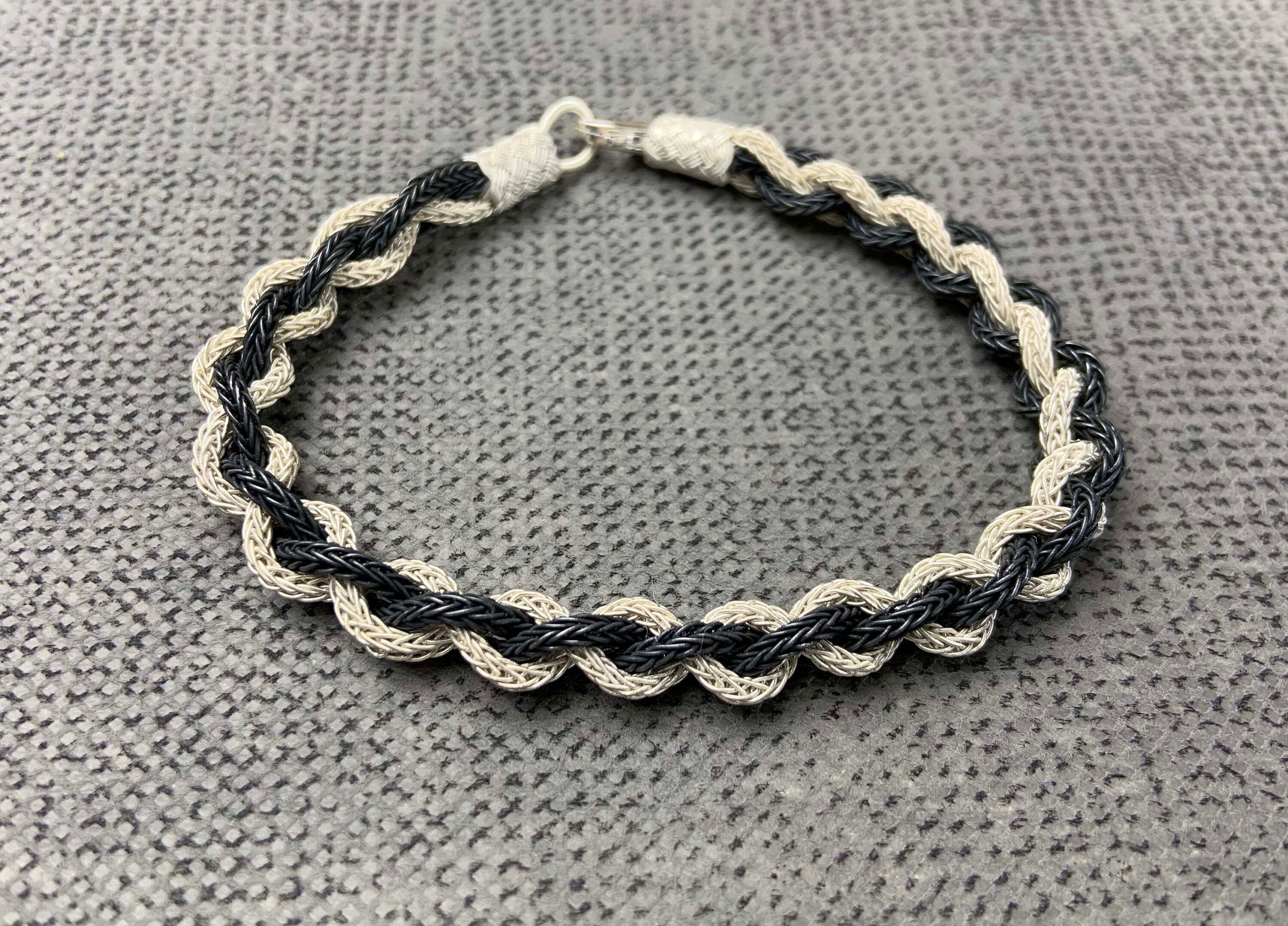 Handmade Two-Tone Braided Bracelet