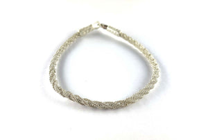 High-Quality BRAIDED BRACELET, Silver Bracelet, Dainty Gift, Thin Silver Bracelet, Love Bracelet, Women Wire Bracelet, Bride Gift available at Moyoni Design