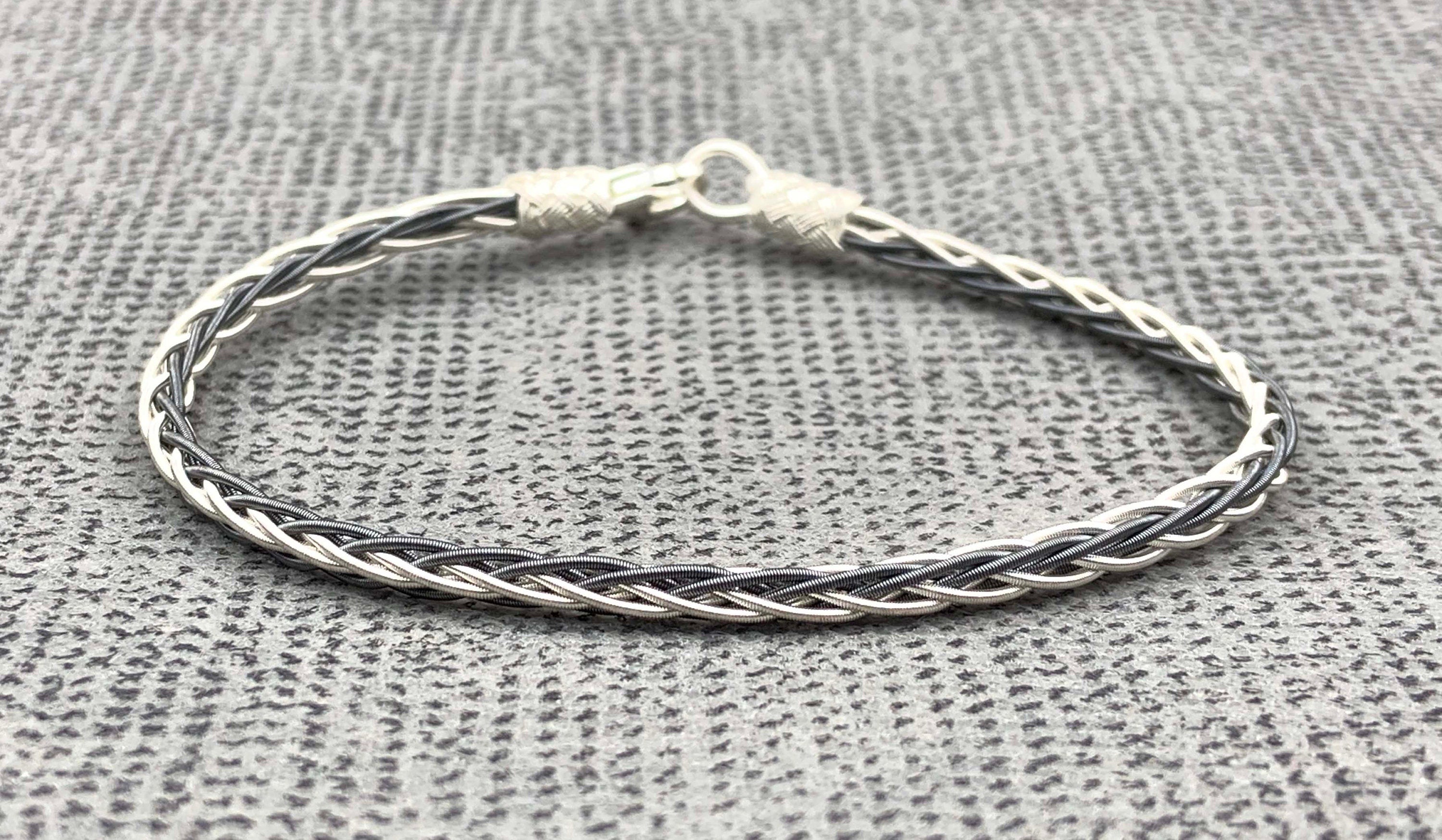 WOVEN BRACELET, Silver Bracelet, Wonderful Gift, Thin Silver Bracelet, Braided Bracelet, Women Wire Bracelet, Unisex Bracelet