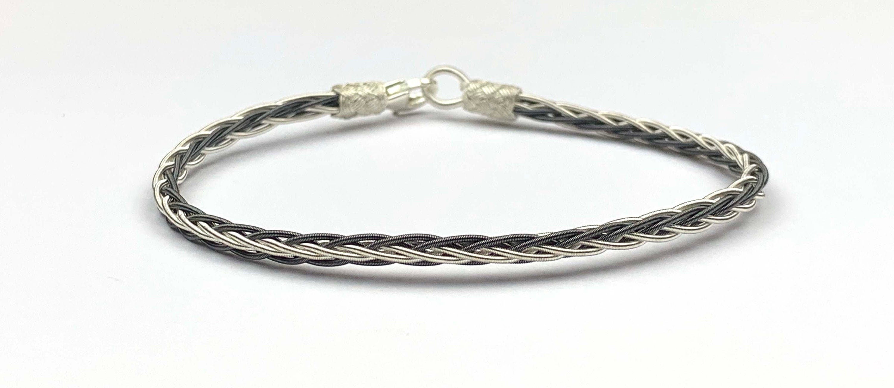 WOVEN BRACELET, Silver Bracelet, Wonderful Gift, Thin Silver Bracelet, Braided Bracelet, Women Wire Bracelet, Unisex Bracelet