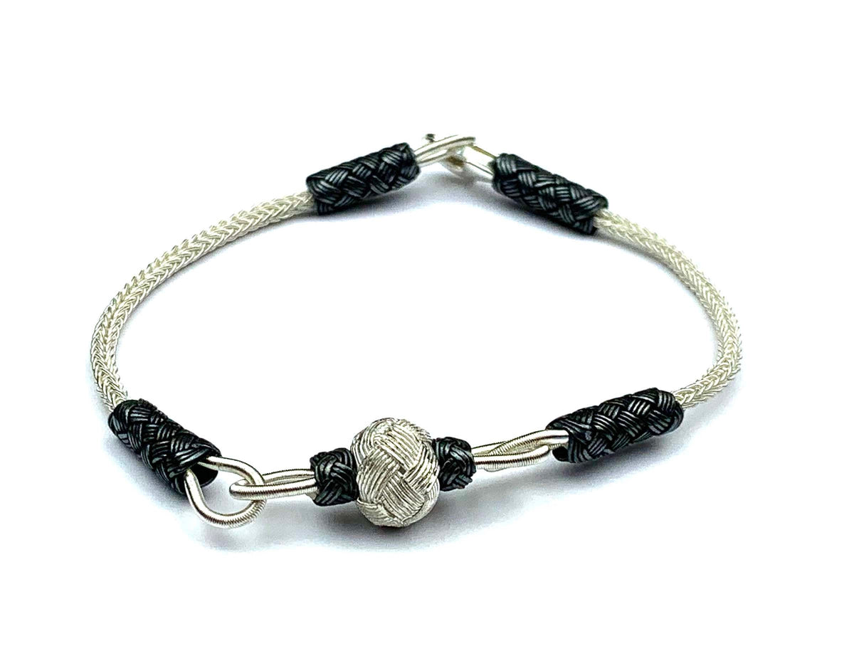 Elegant Two-Toned Charm Bracelet for Mother's Day