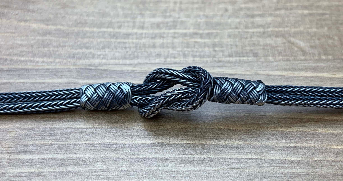 Handmade Braided Knot Silver Bracelet