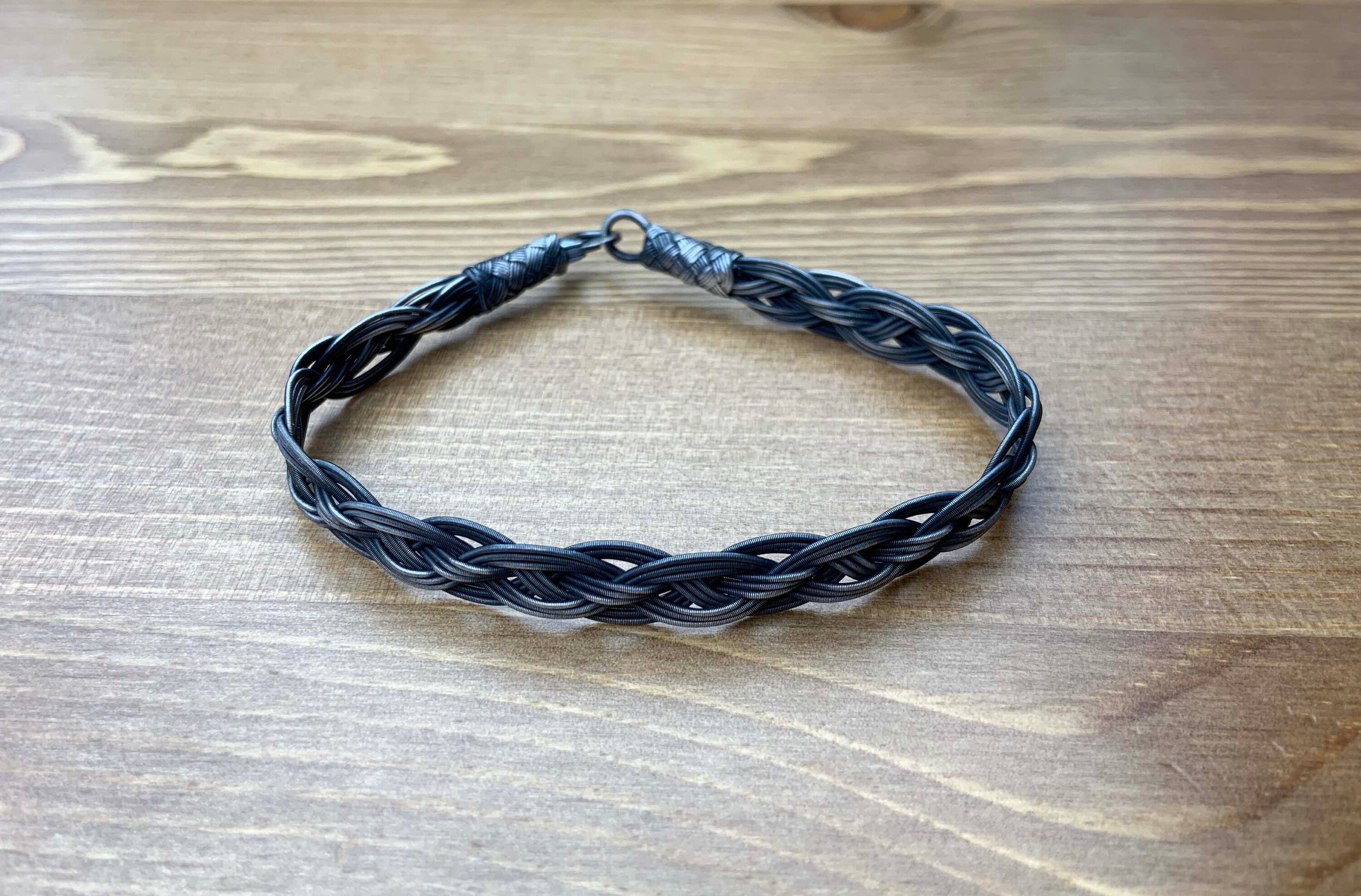 Handmade Sterling Silver Twisted Braided Thin Bracelet