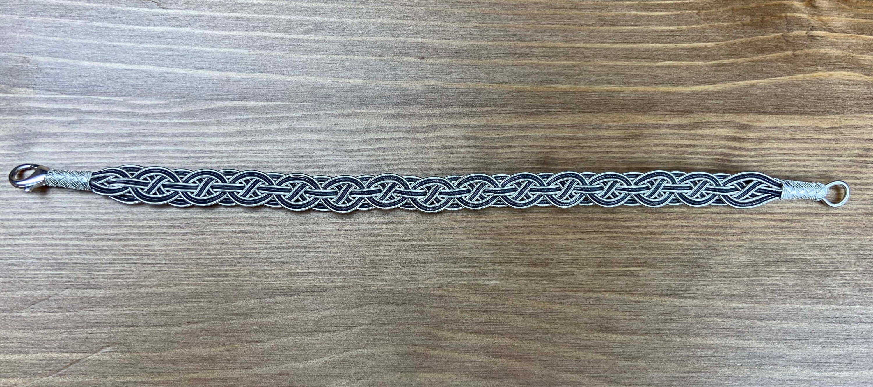 Dual-Toned Sterling Silver Braided Bracelet