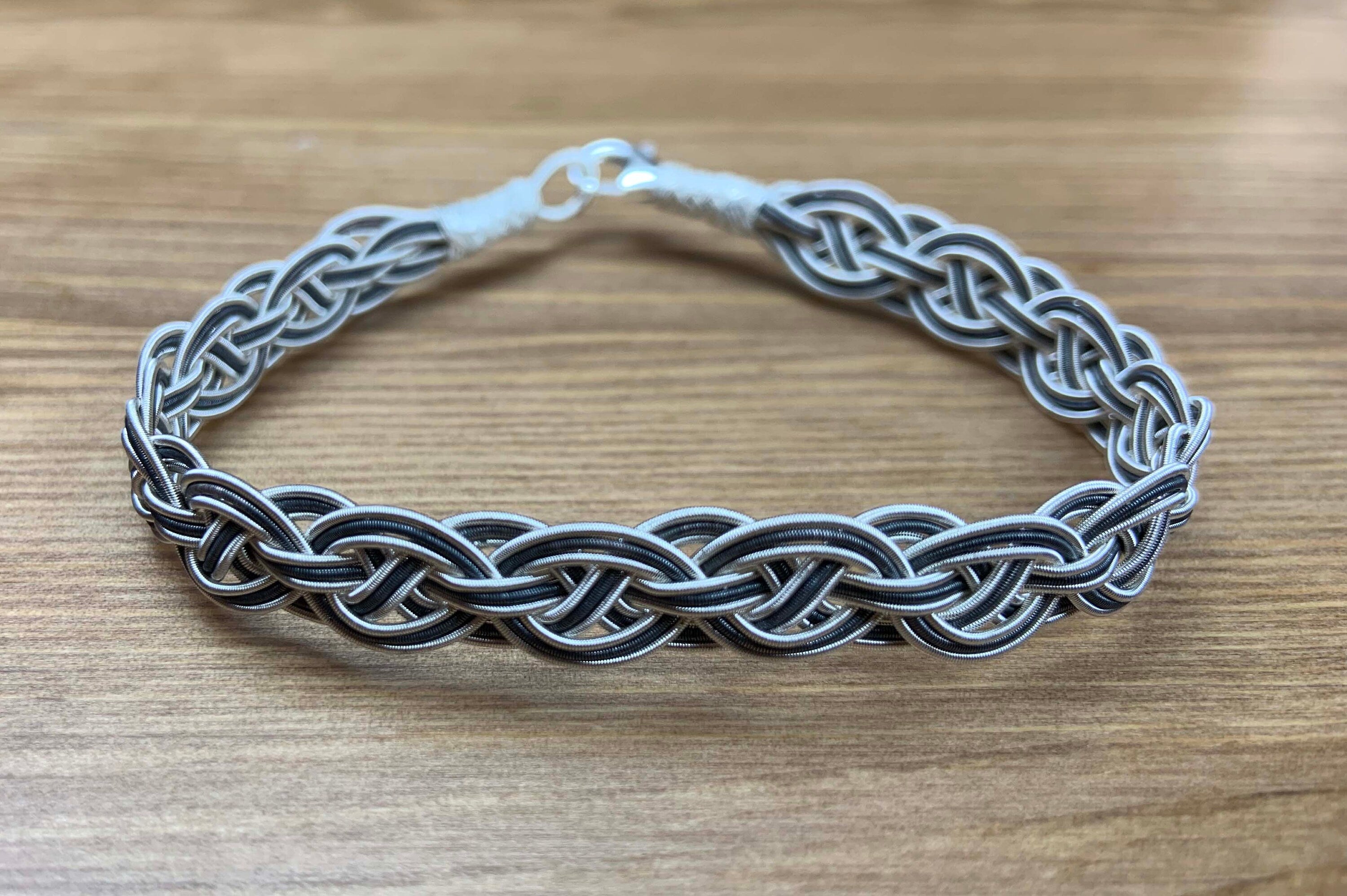 Dual-Toned Sterling Silver Braided Bracelet