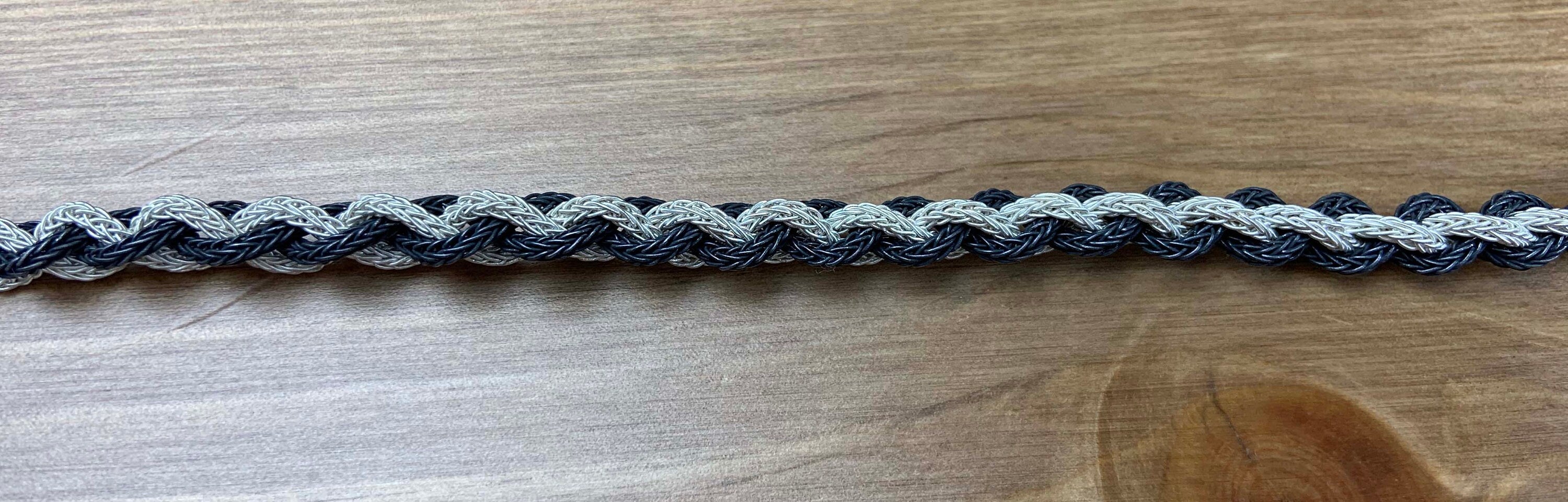 Handmade Two-Tone Braided Bracelet