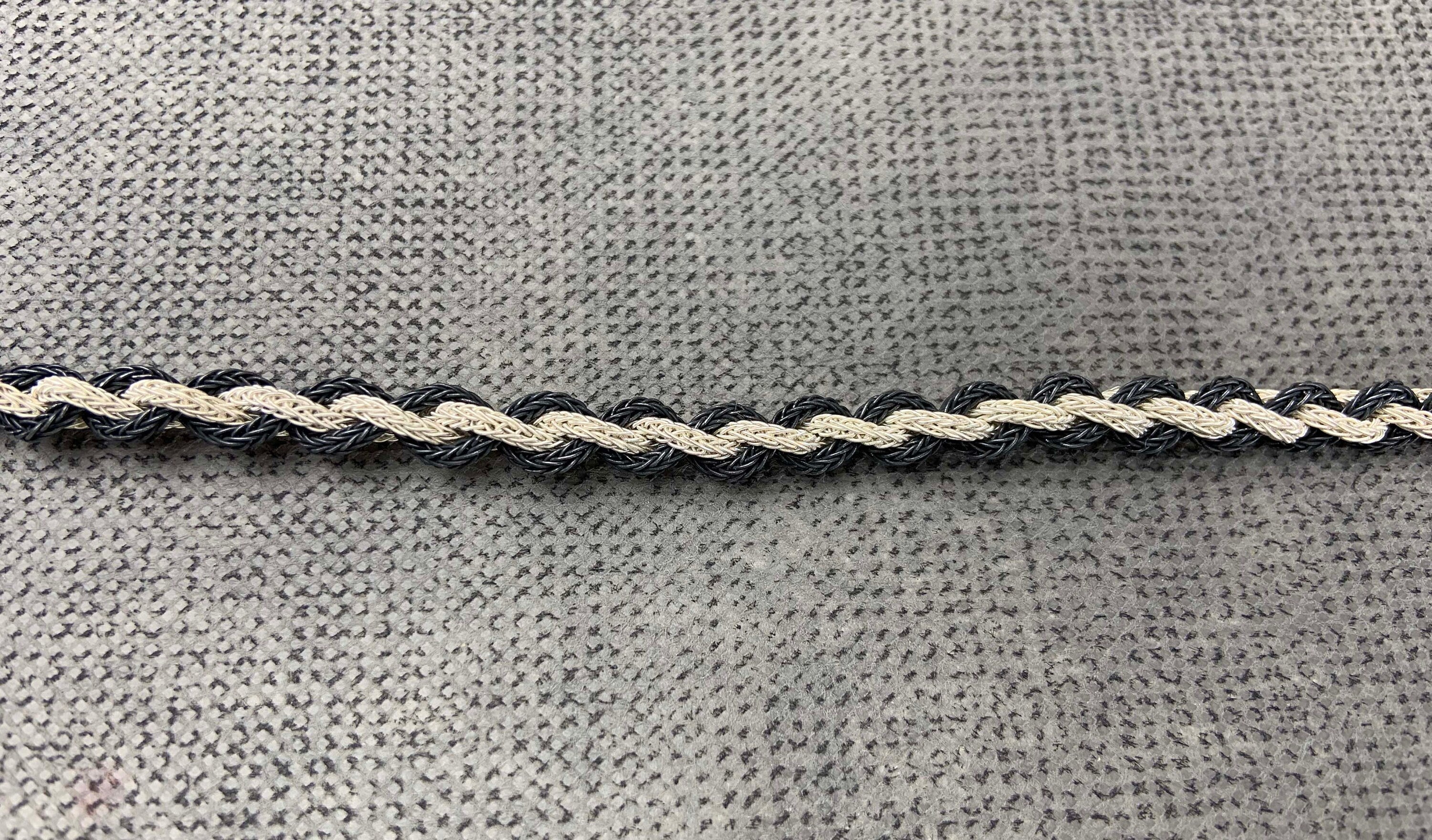 Handmade Two-Tone Braided Bracelet