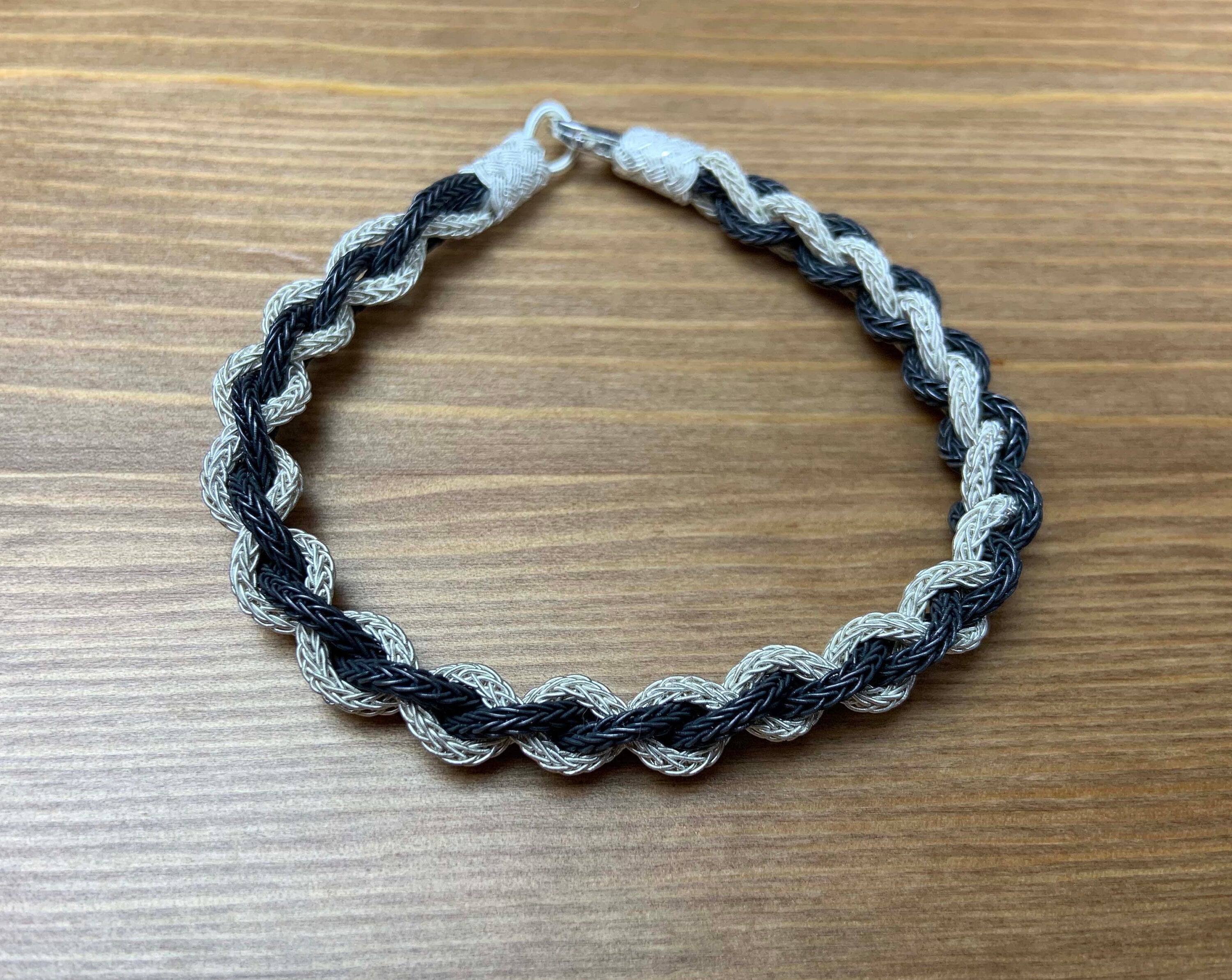 Handmade Two-Tone Braided Bracelet