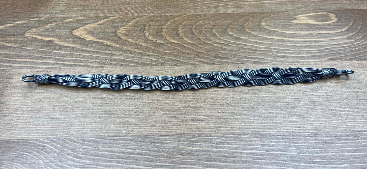 High-Quality WOVEN BRACELET, Handmade Weaved Bracelet, Personalised Jewelry, Anniversary, Silver Bead Bracelet, For Men, For Husband, Gift for Father available at Moyoni Design