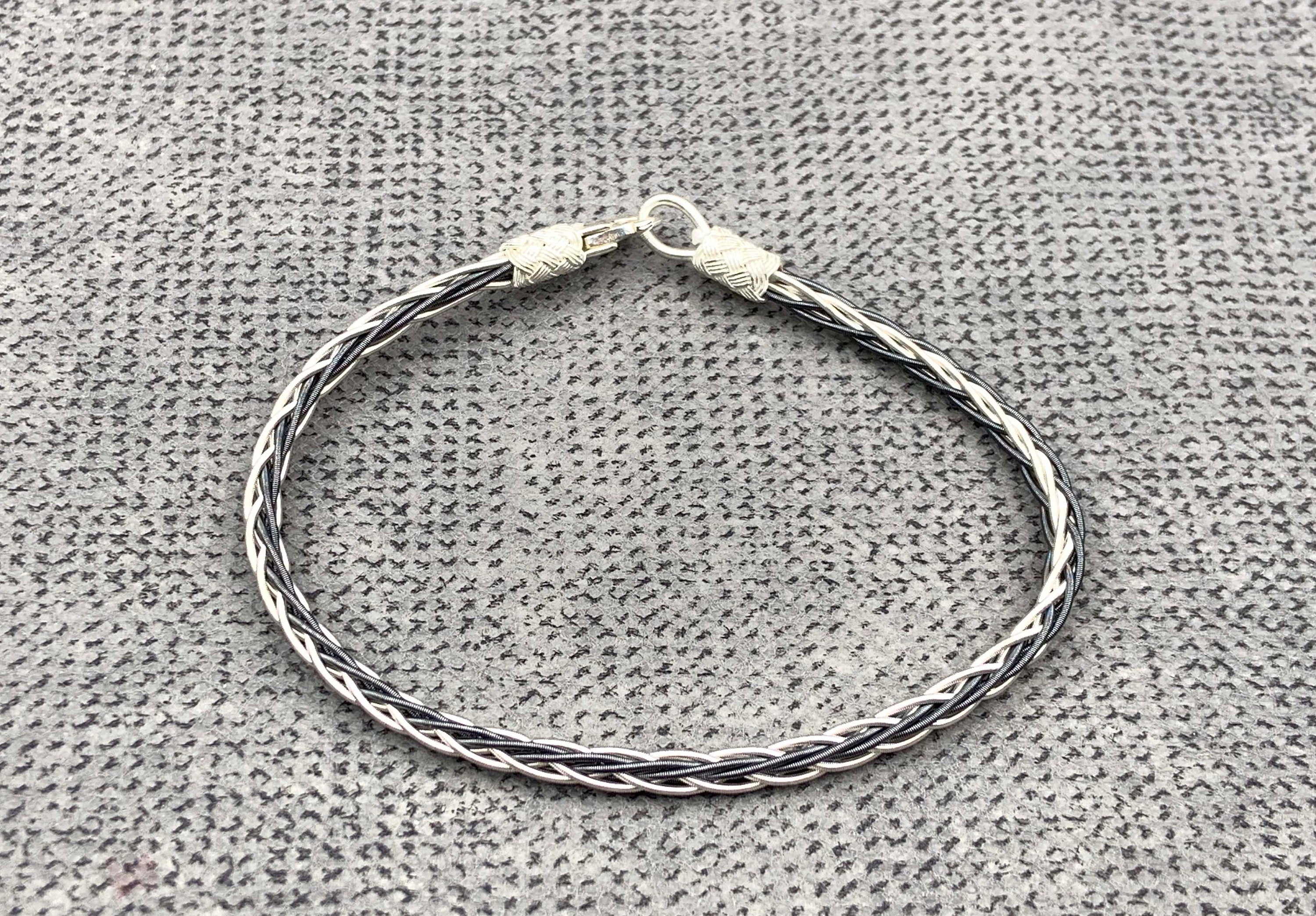 WOVEN BRACELET, Silver Bracelet, Wonderful Gift, Thin Silver Bracelet, Braided Bracelet, Women Wire Bracelet, Unisex Bracelet