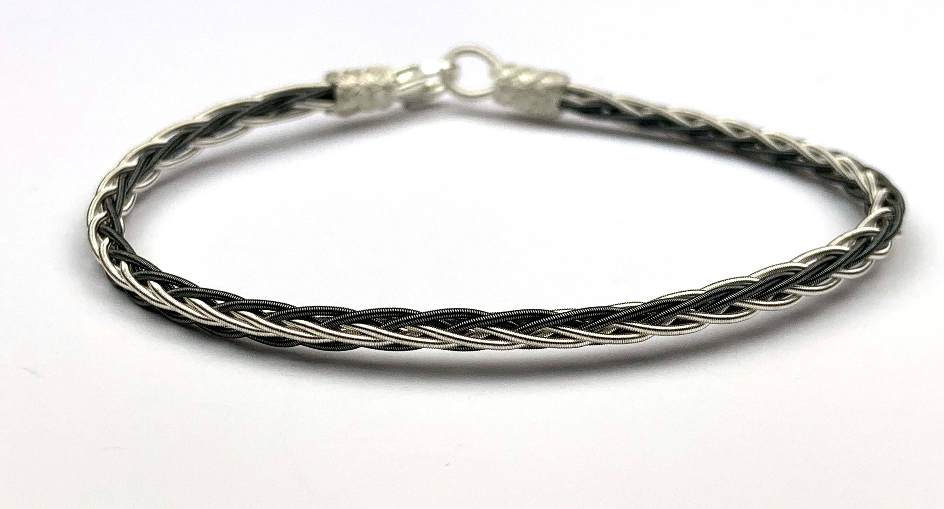 Premium WOVEN BRACELET, Silver Bracelet, Wonderful Gift, Thin Silver Bracelet, Braided Bracelet, Women Wire Bracelet, Unisex Bracelet available at Moyoni Design