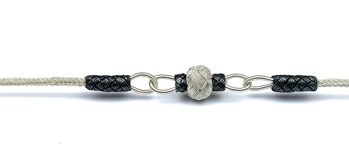 Elegant Two-Toned Charm Bracelet for Mother's Day