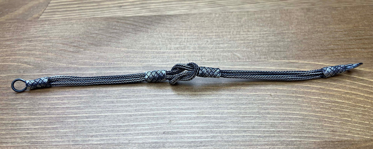 Handmade Braided Knot Silver Bracelet