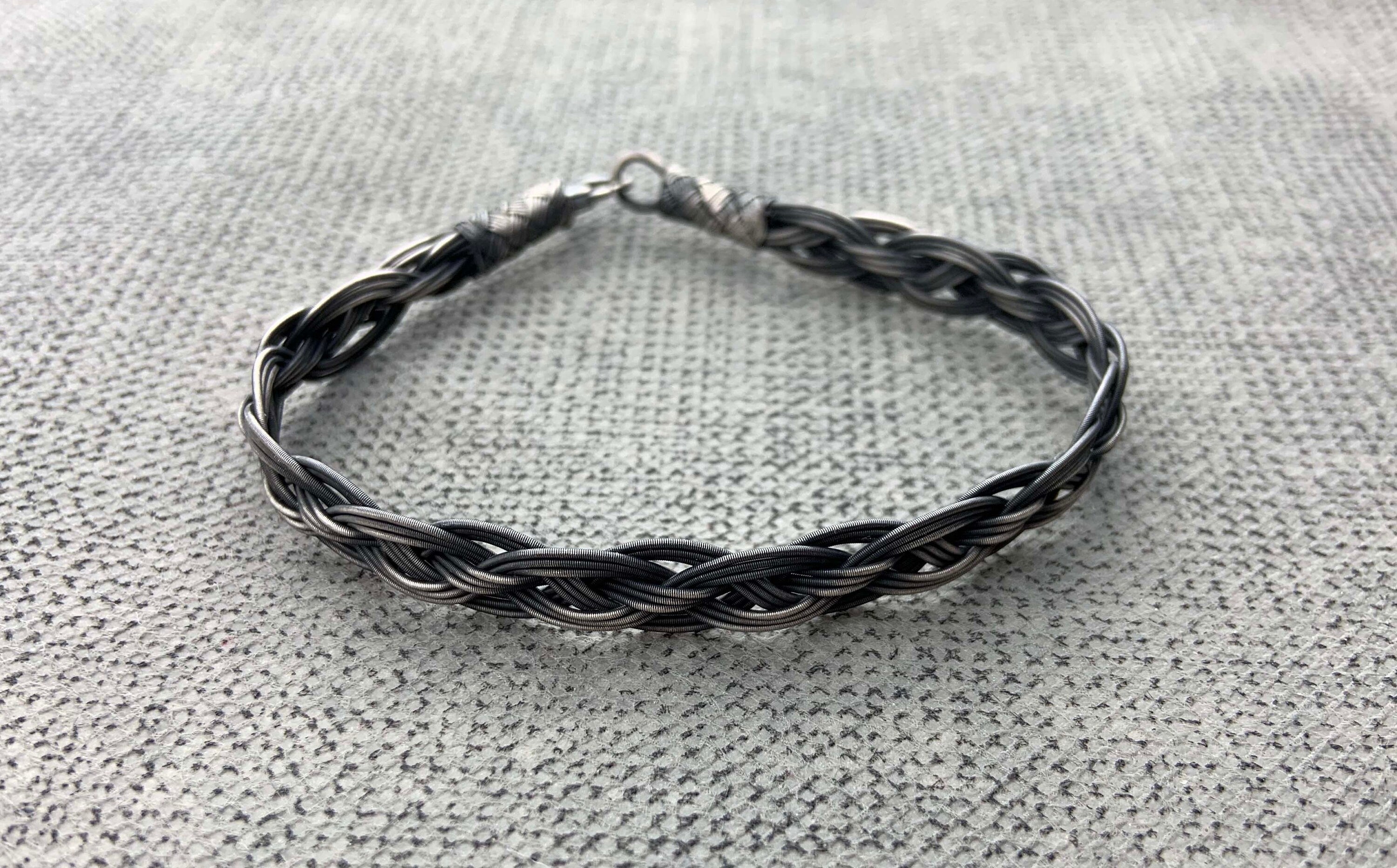 Handmade Sterling Silver Twisted Braided Thin Bracelet