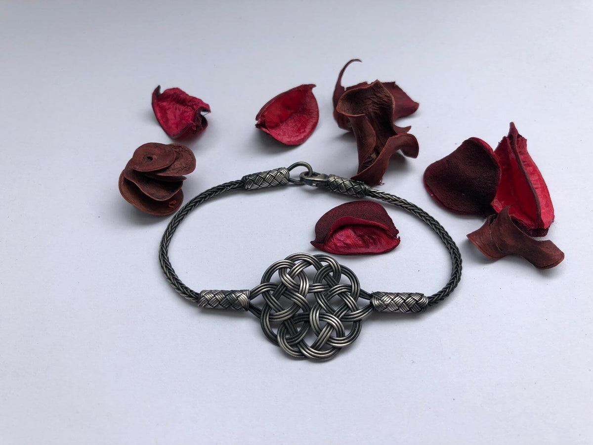 WOVEN SILVER BRACELET, Wonderful Gift, Thin Silver Bracelet, Women Wire Bracelet