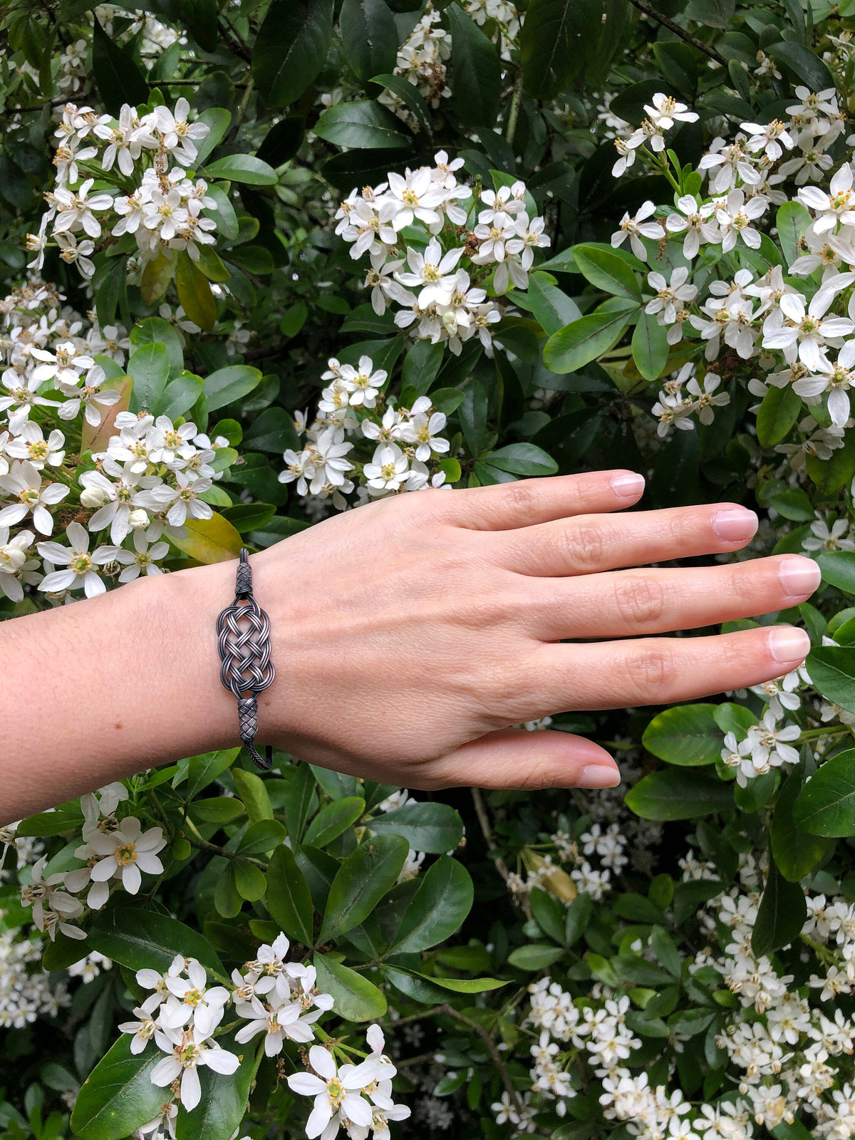 Handmade Black Braided Infinity Knot Bracelet