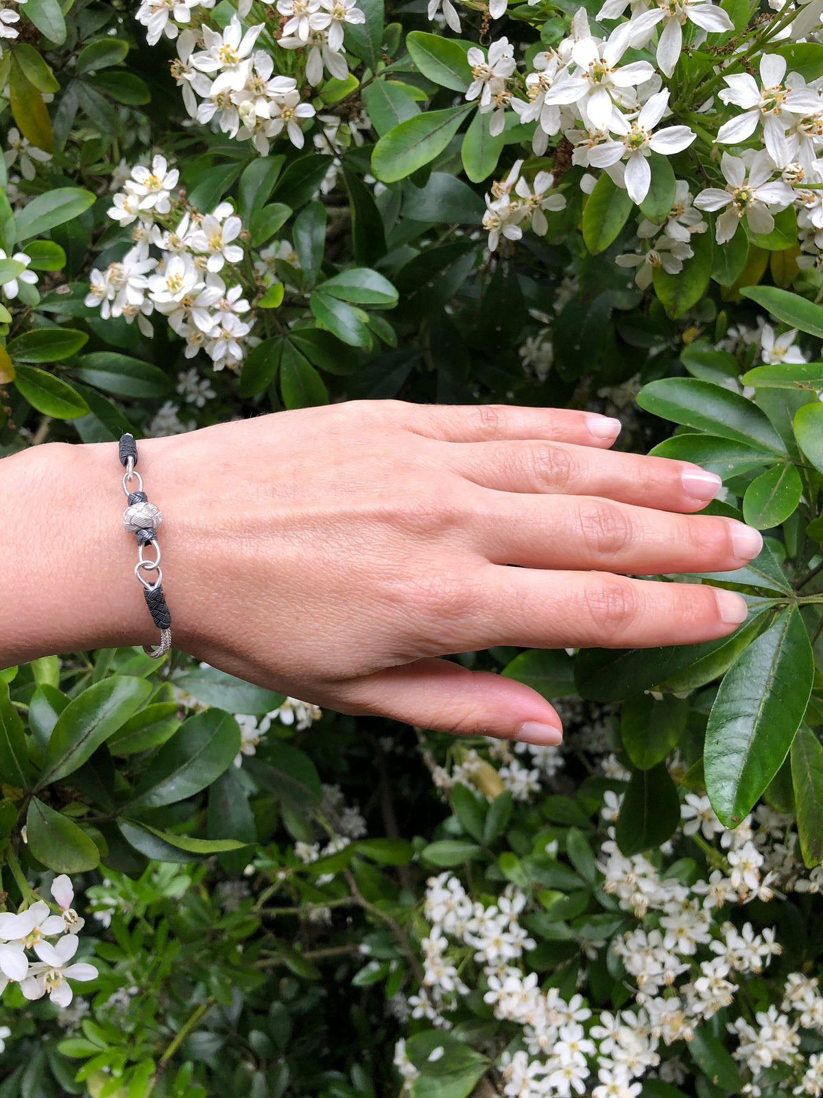 Elegant Two-Toned Charm Bracelet for Mother's Day