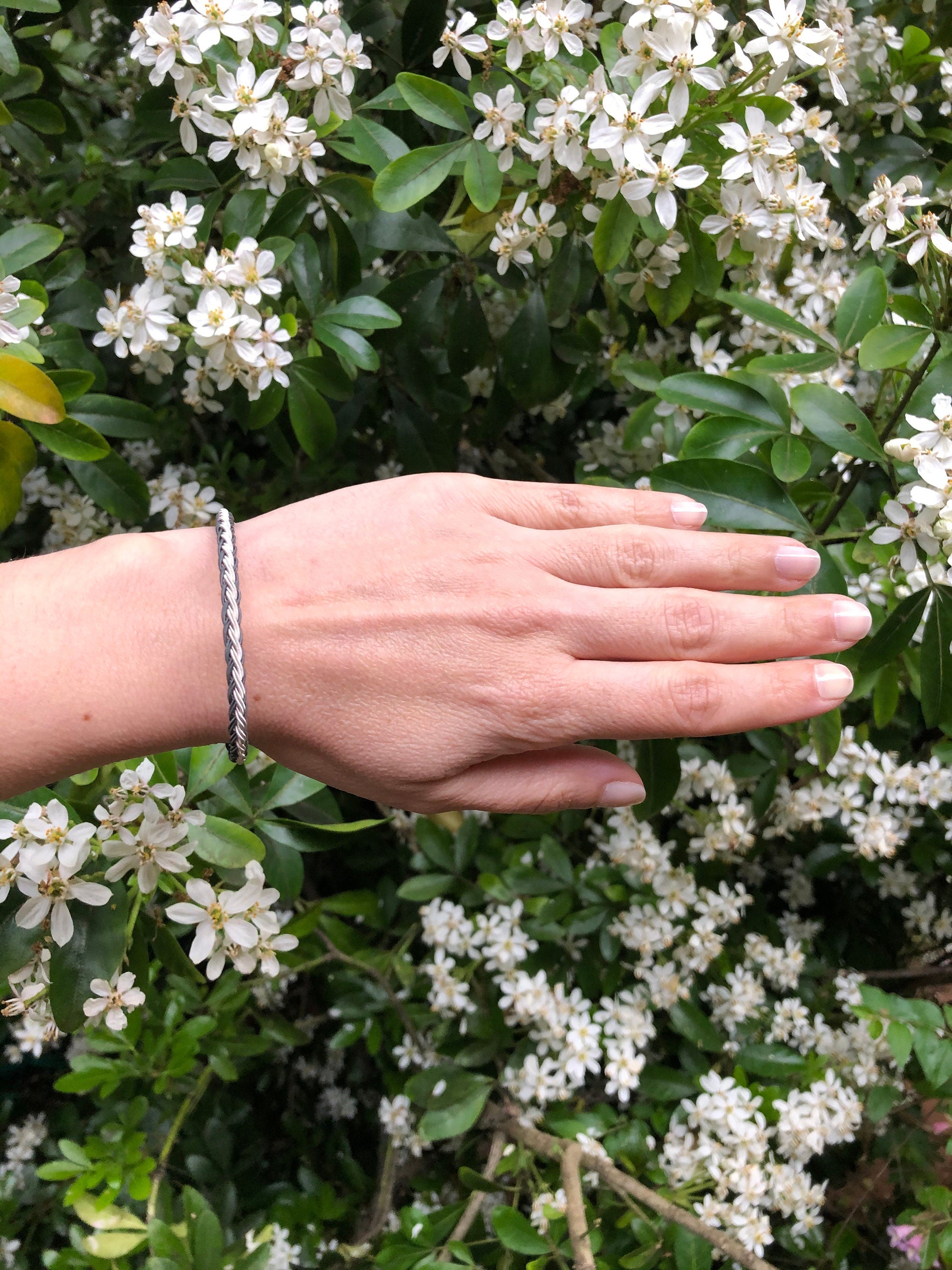 WOVEN BRACELET, Fishtail Braid Women Bracelet, Sterling Silver Bracelet, Woman Bracelet, Braided Bracelet, Dainty Jewelry