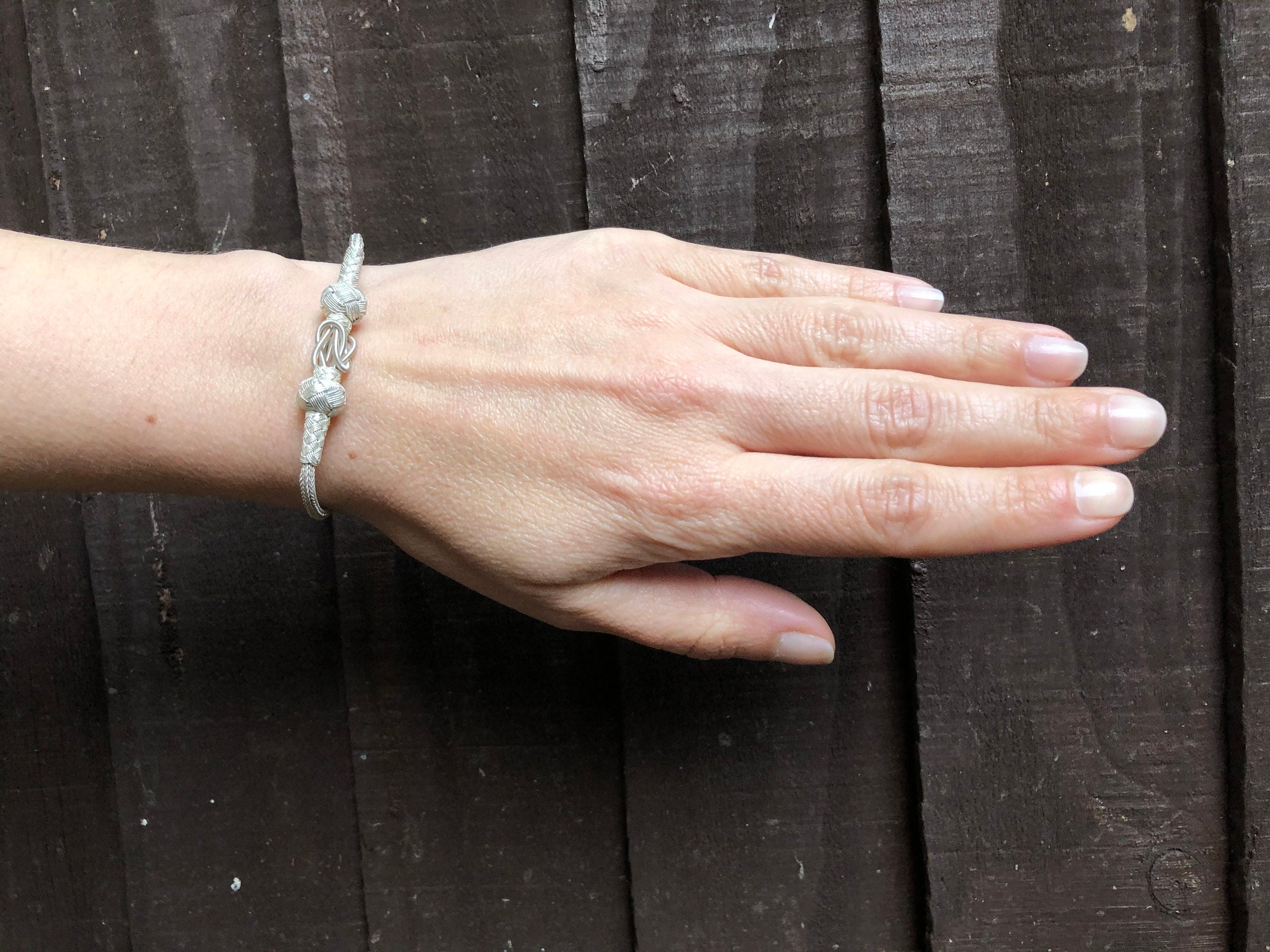 Get your mom the best gift of all - a bracelet made of sterling silver braided chain. Braided silver is one of a kind, handmade jewelry that will make her shine.