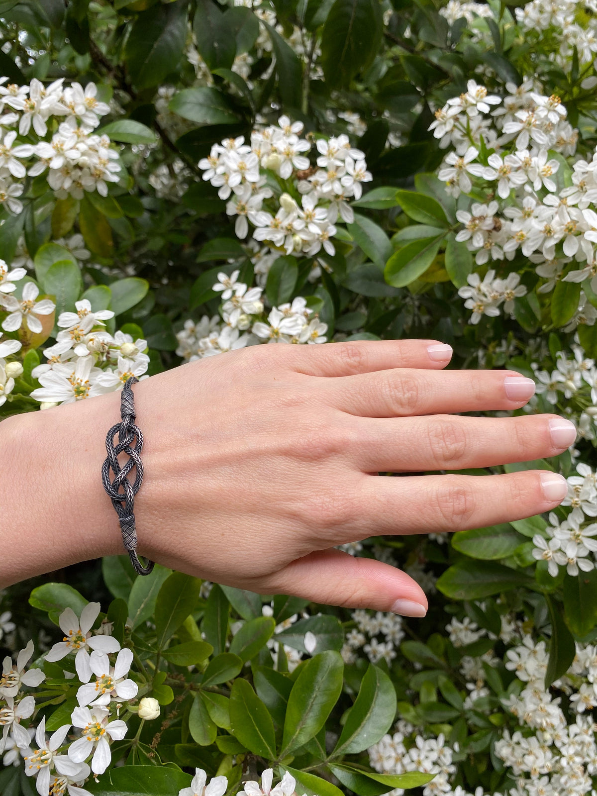 High-Quality Sterling Silver Weaved Handmade Bracelet, Unisex Bracelet available at Moyoni Design