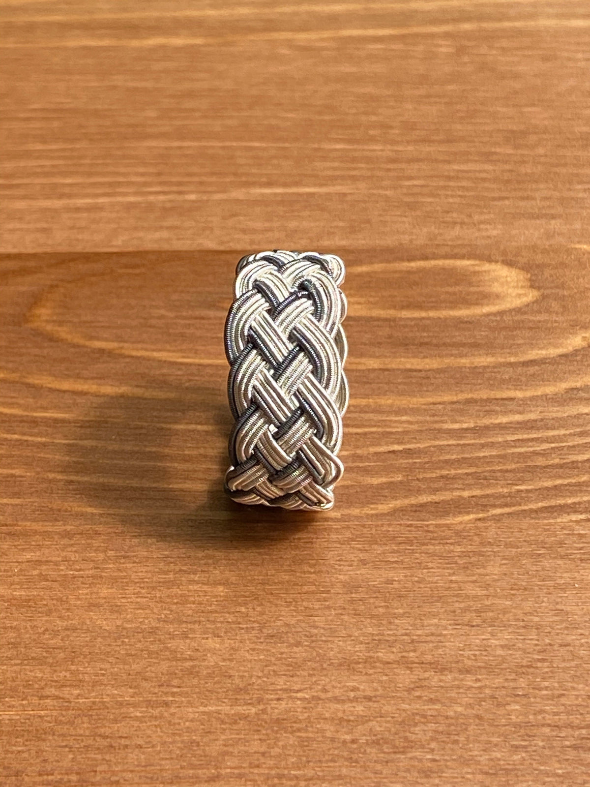 Sterling Silver Woven Ring: Handmade Unisex Band