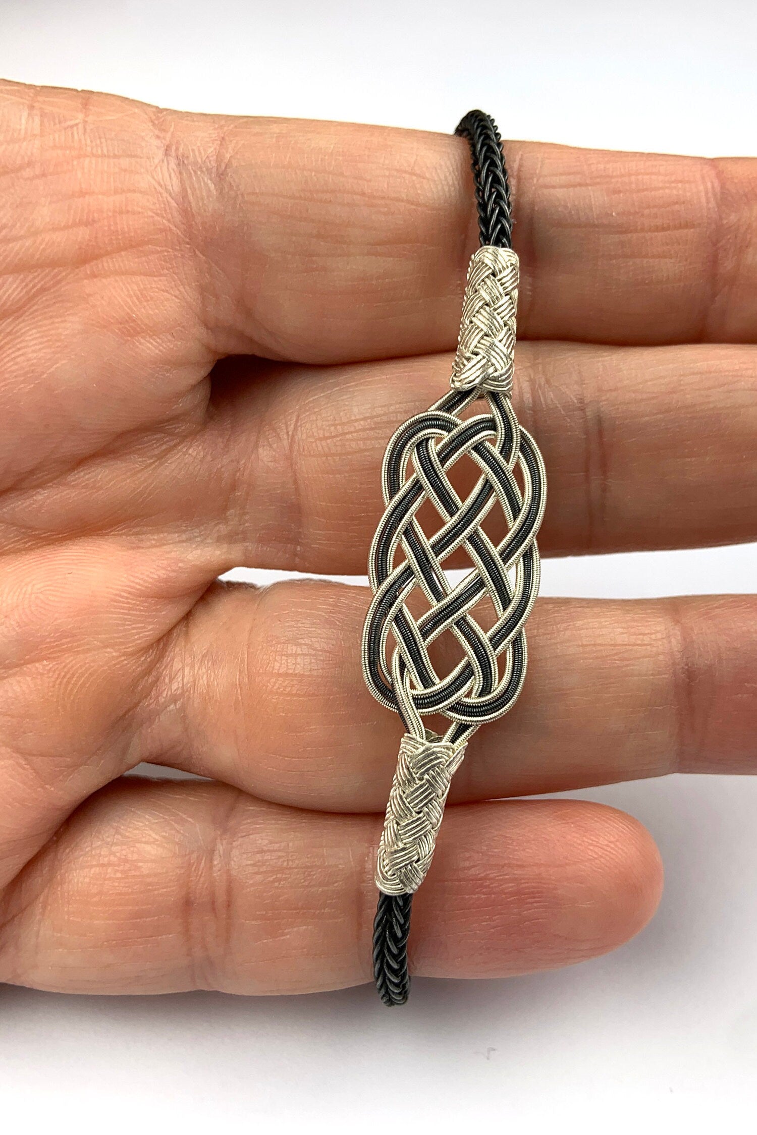 Sterling Silver Celtic Knot Braided Bracelet