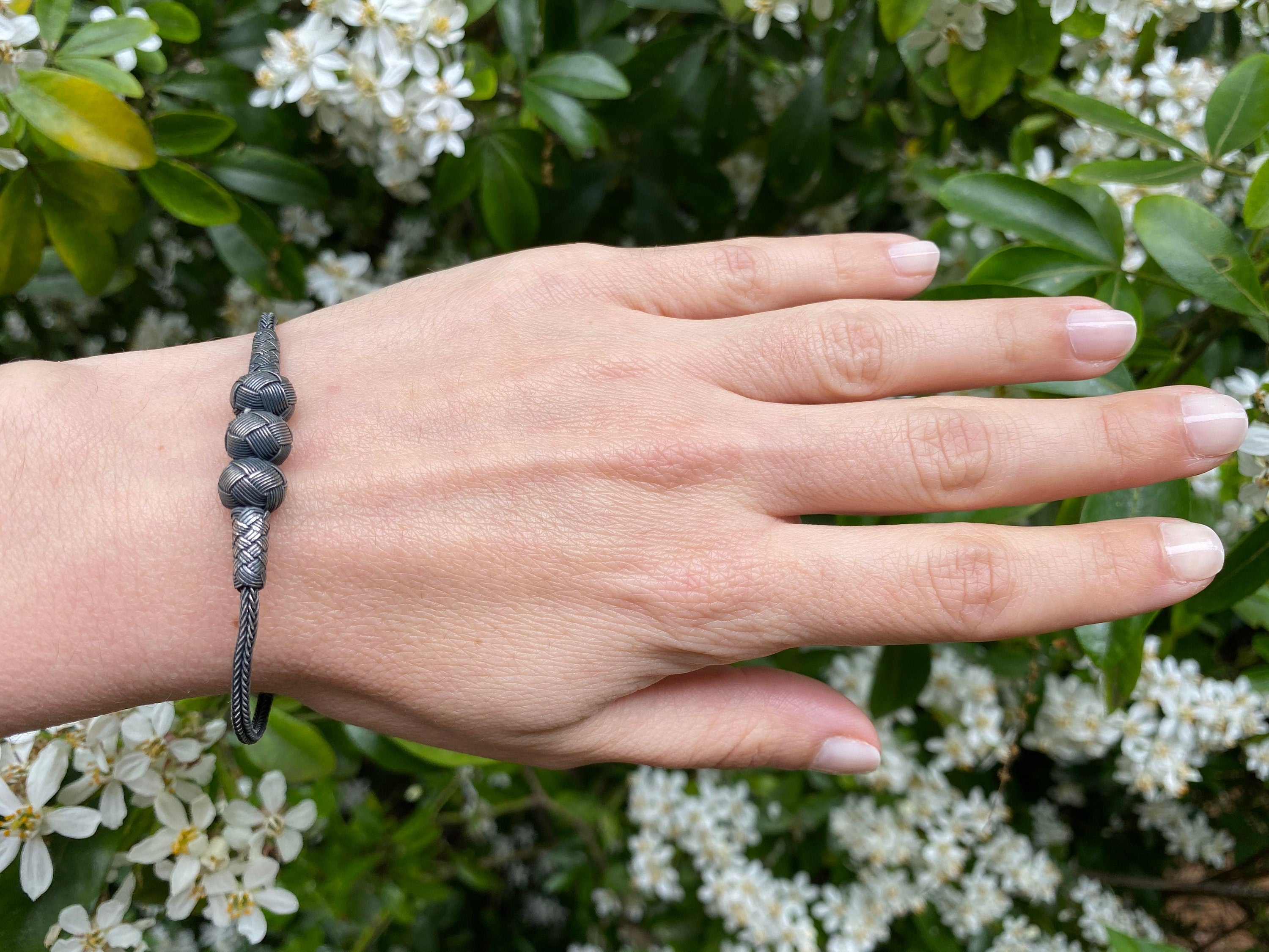 Handmade Sterling Silver Braided Bracelet