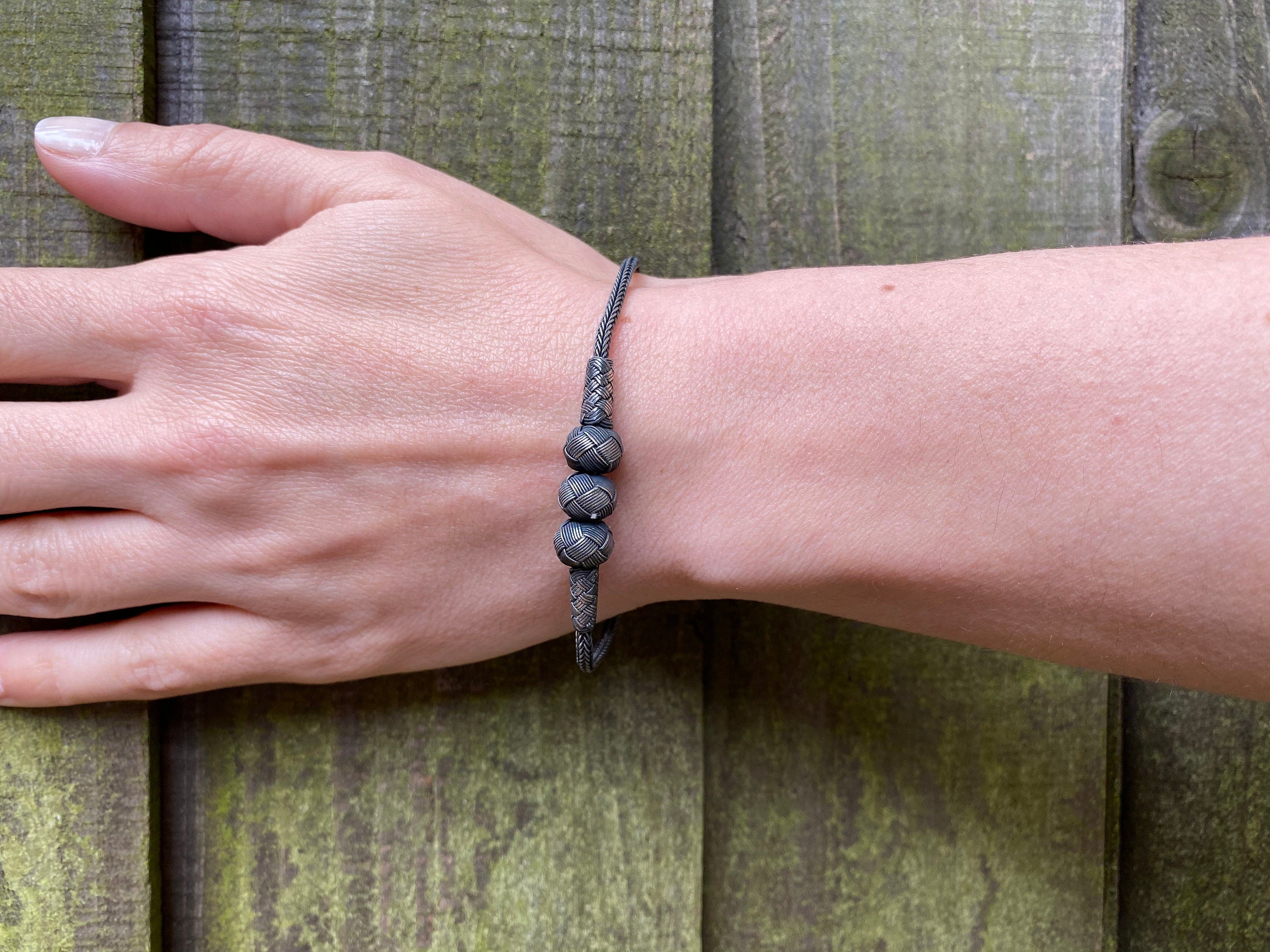 Handmade Sterling Silver Braided Bracelet